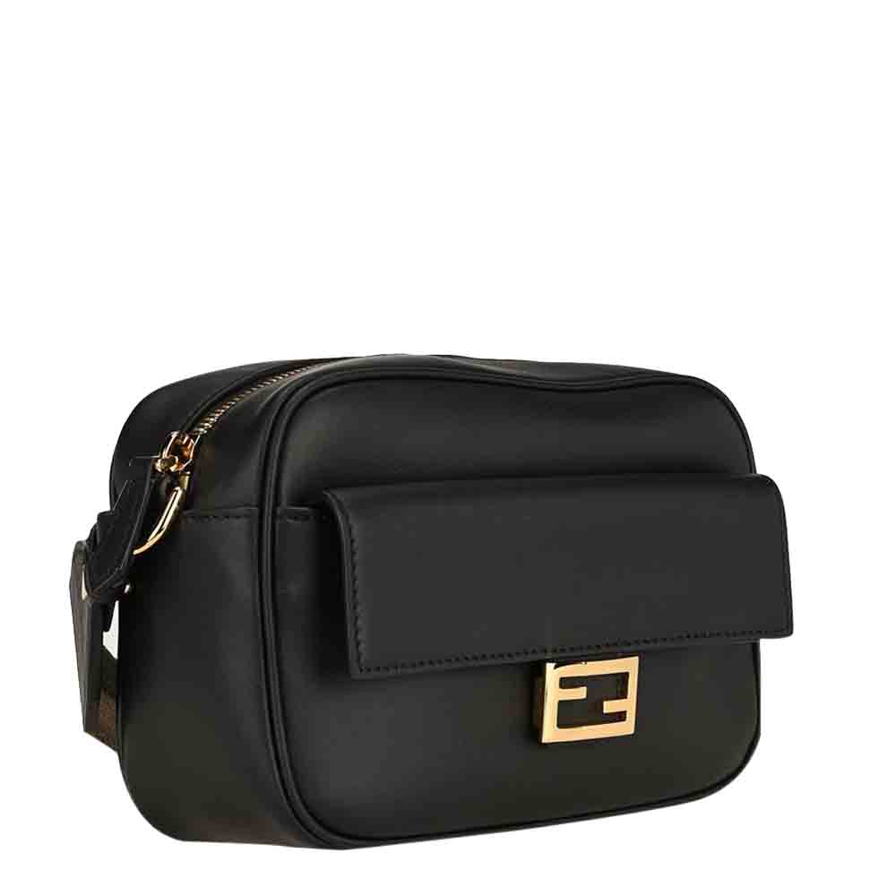 

Fendi Black Mini Camera Baguette Shoulder Bag