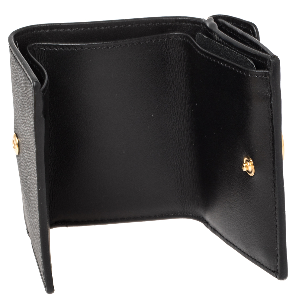 

Fendi Black/Brown Zucca Leather Trifold Wallet