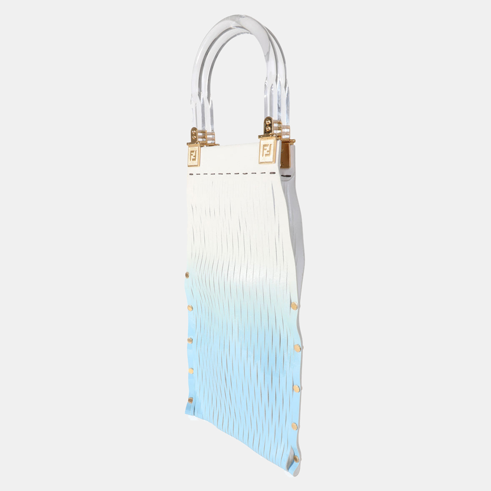 

Fendi Blue Gradient Laser Cut Spring'21 Top Handle Bag