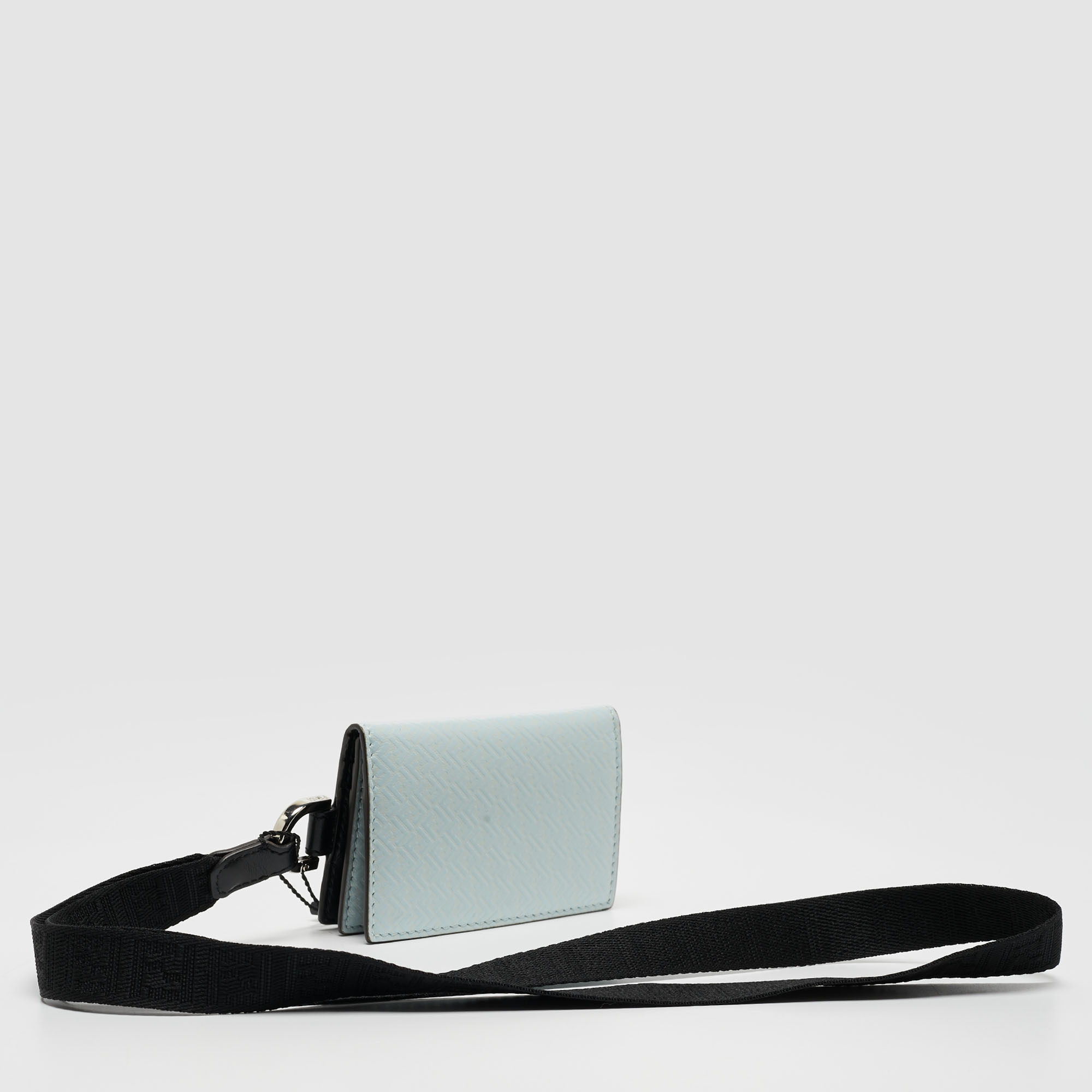 

Fendi Mint Blue Zucca Leather Wearable Card Case