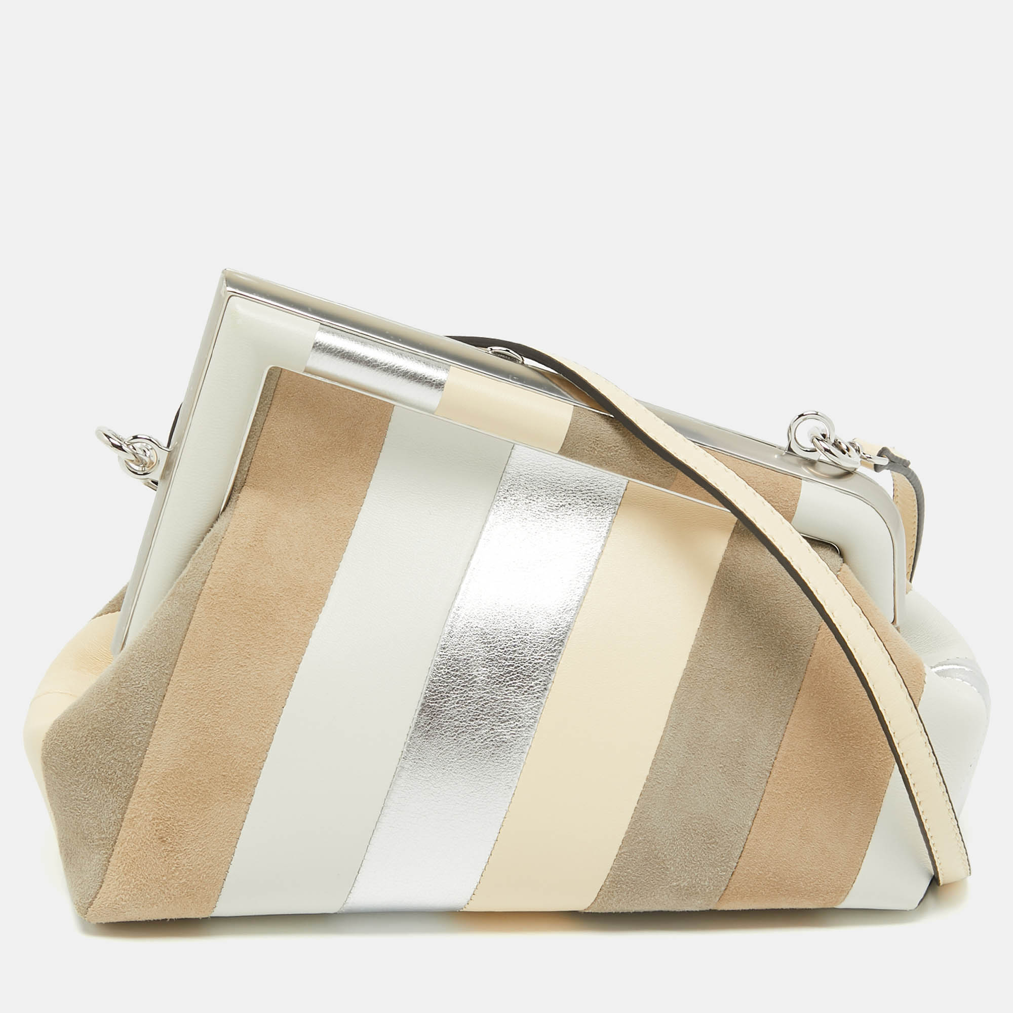 

Fendi Multicolor Suede and Leather  Fendi First Clutch