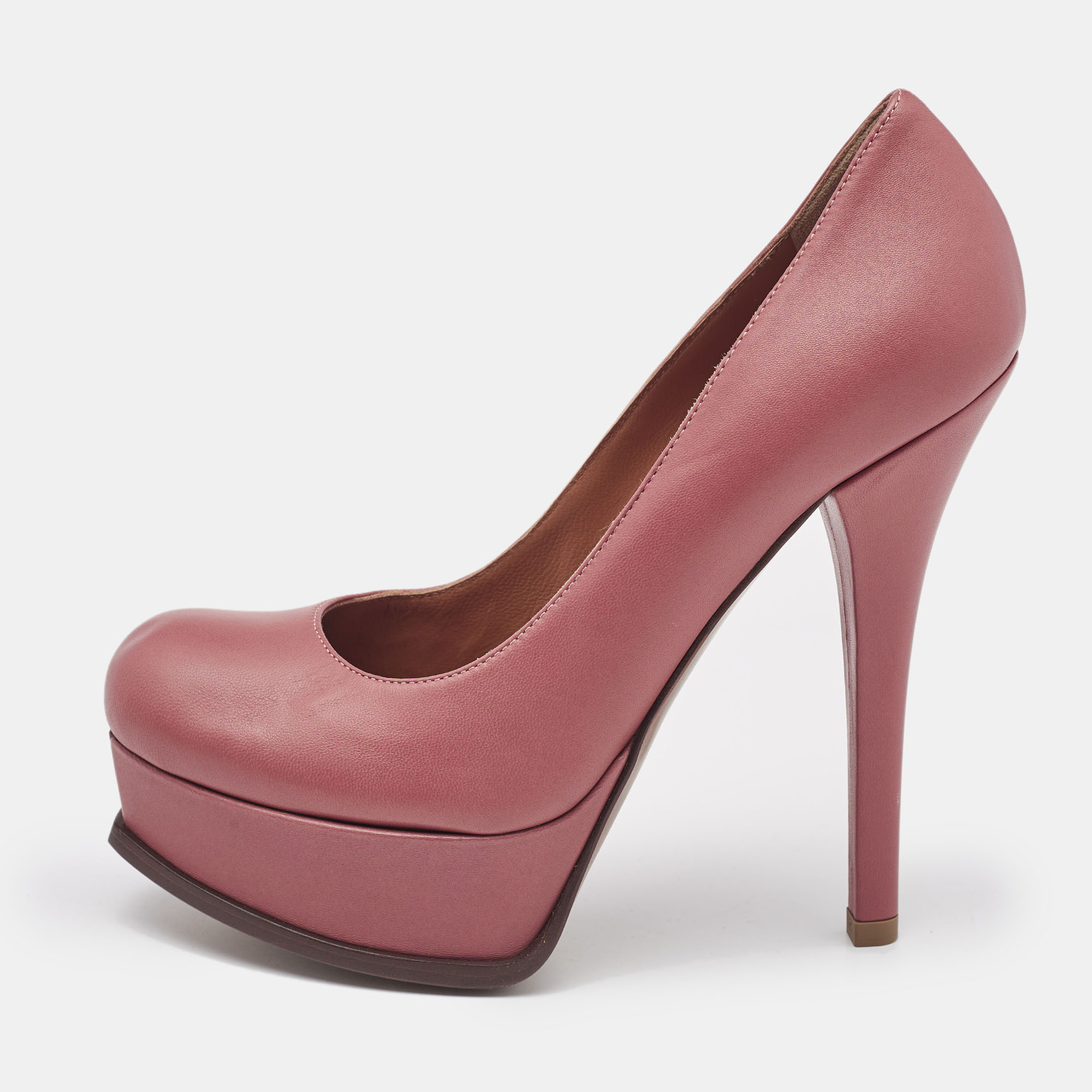 

Fendi Dusty Pink Leather Fendista Platform Pumps Size