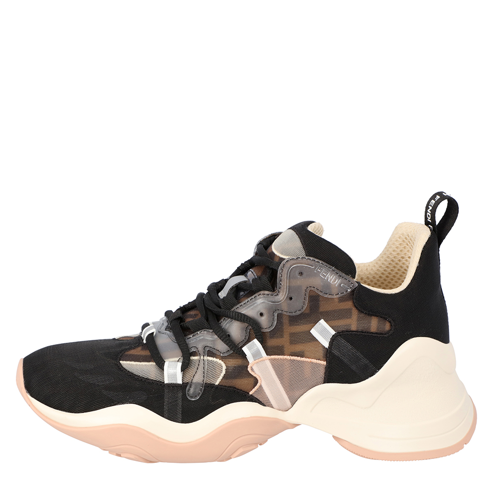 

Fendi Brown Knit Low top Sneakers Size