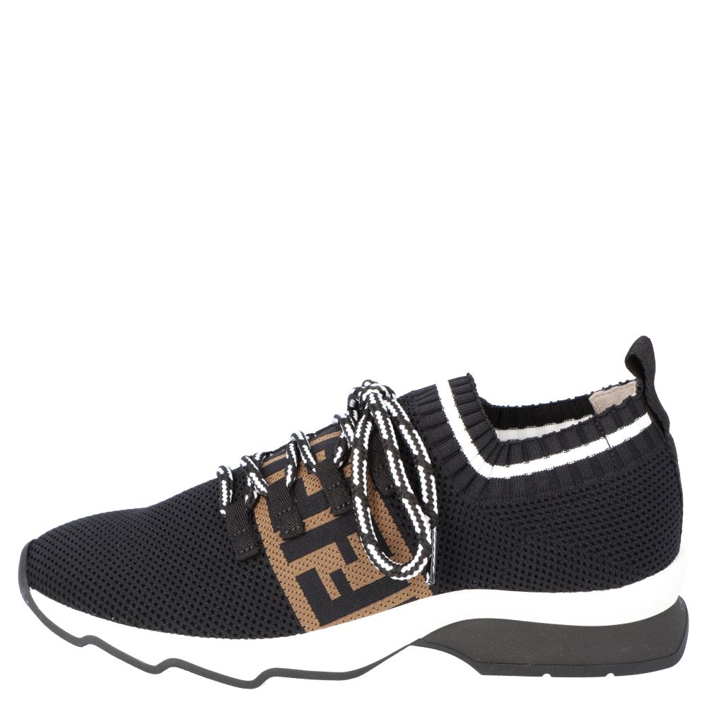 

Fendi Black Mesh FF Rockoko low-top Sneakers Size EU