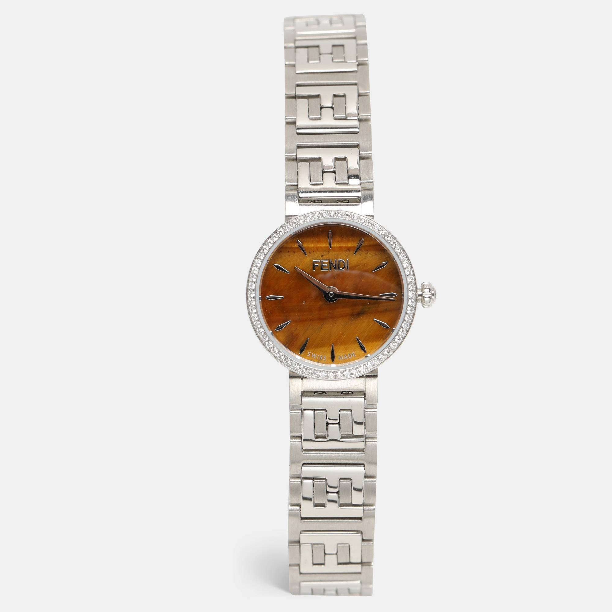 

Fendi Brown Stainless Steel Diamond Forever Fendi F103111101 Women's Wristwatch