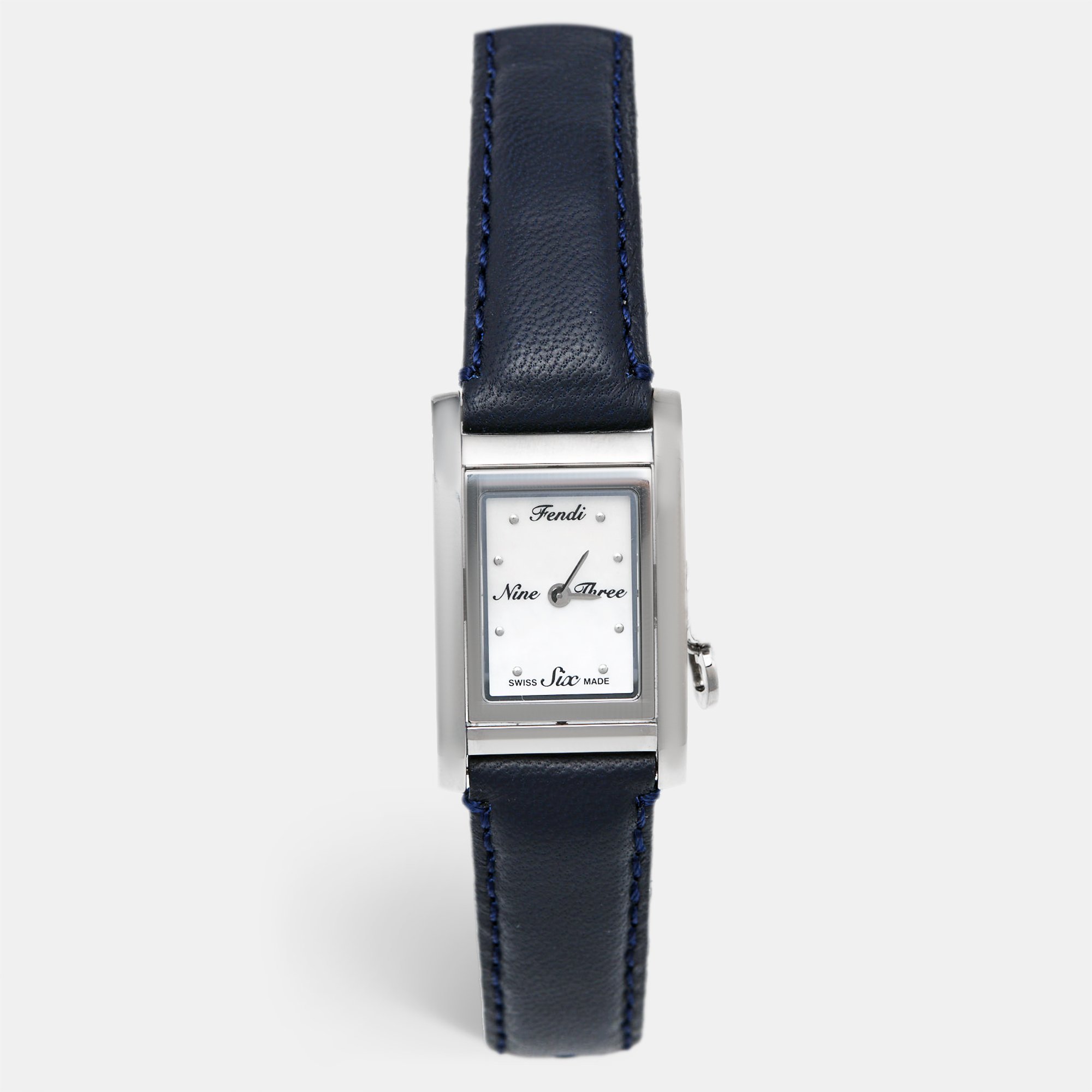 

Fendi Mother of Pearl Stainless Steel Leather, Silver
