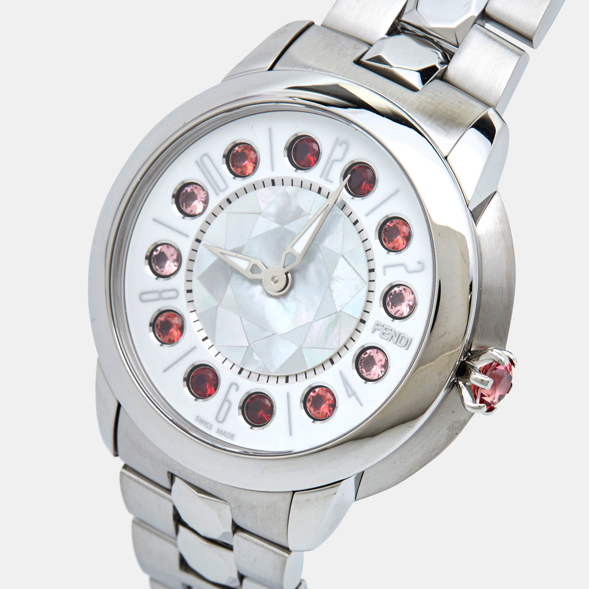 

Fendi Mother Of Pearl Stainless Steel IShine, Silver