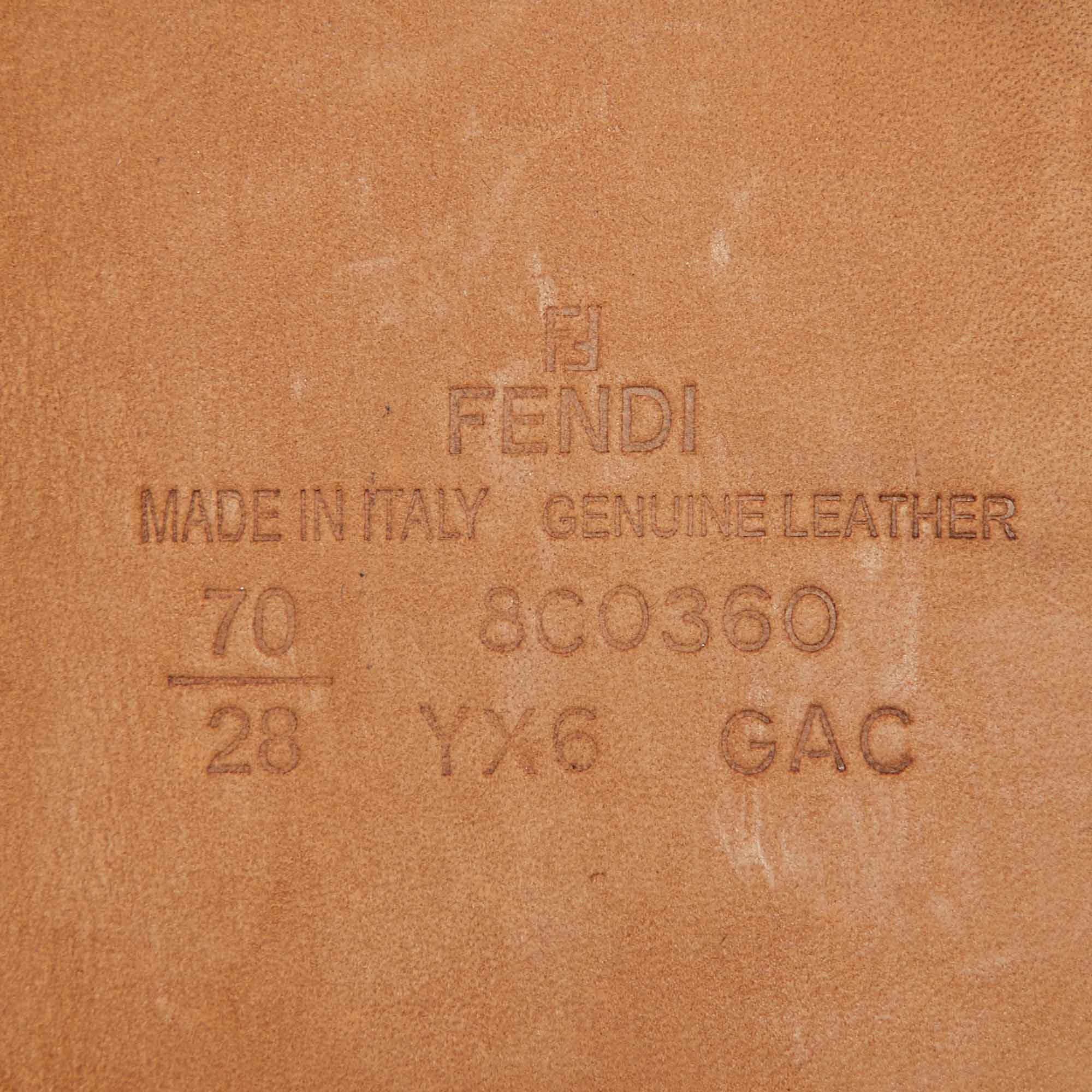 Fendi Multicolor Leather Wide Waist Belt 70CM 