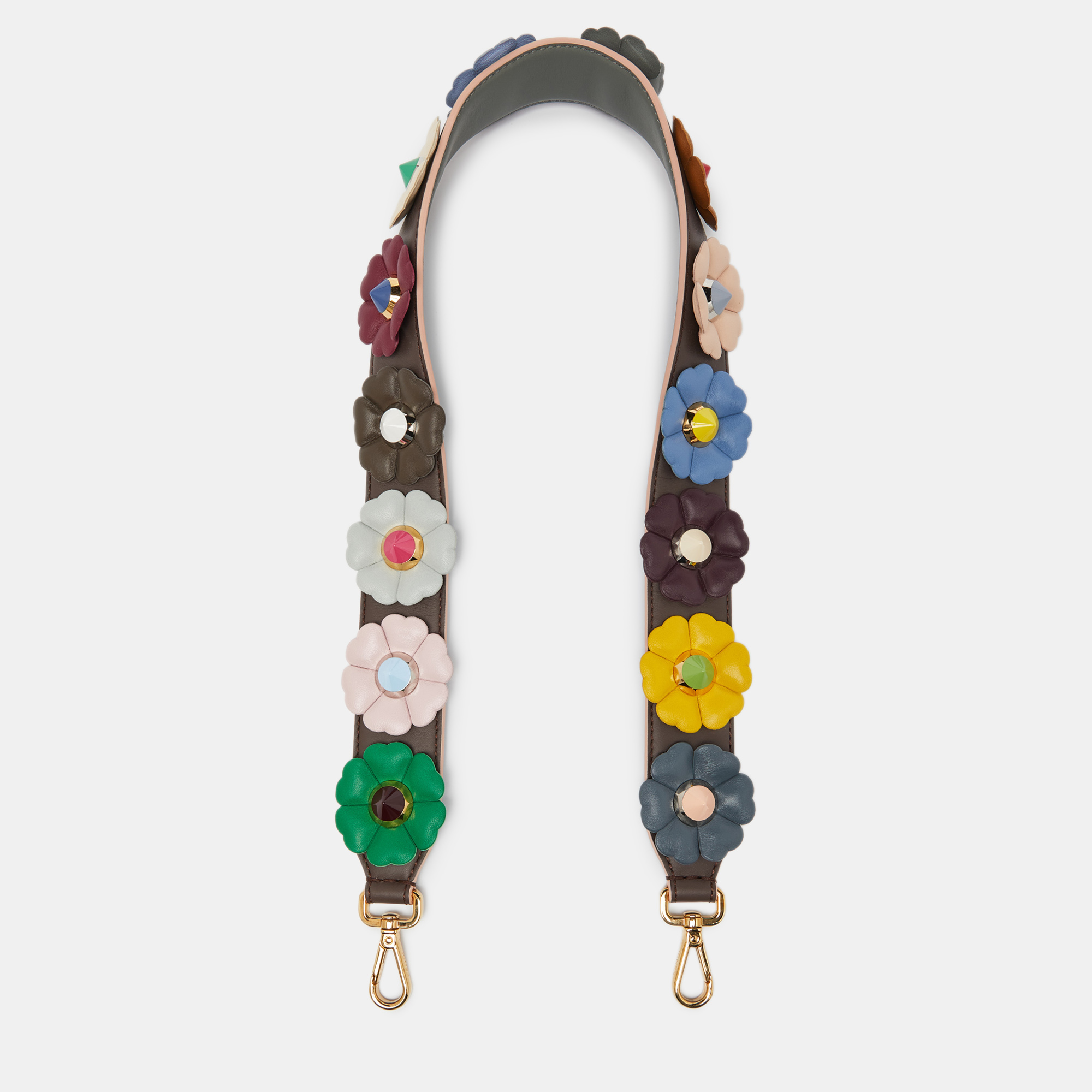 

Fendi Multcolor Leather Flowerland Strap You Shoulder Bag Strap, Multicolor