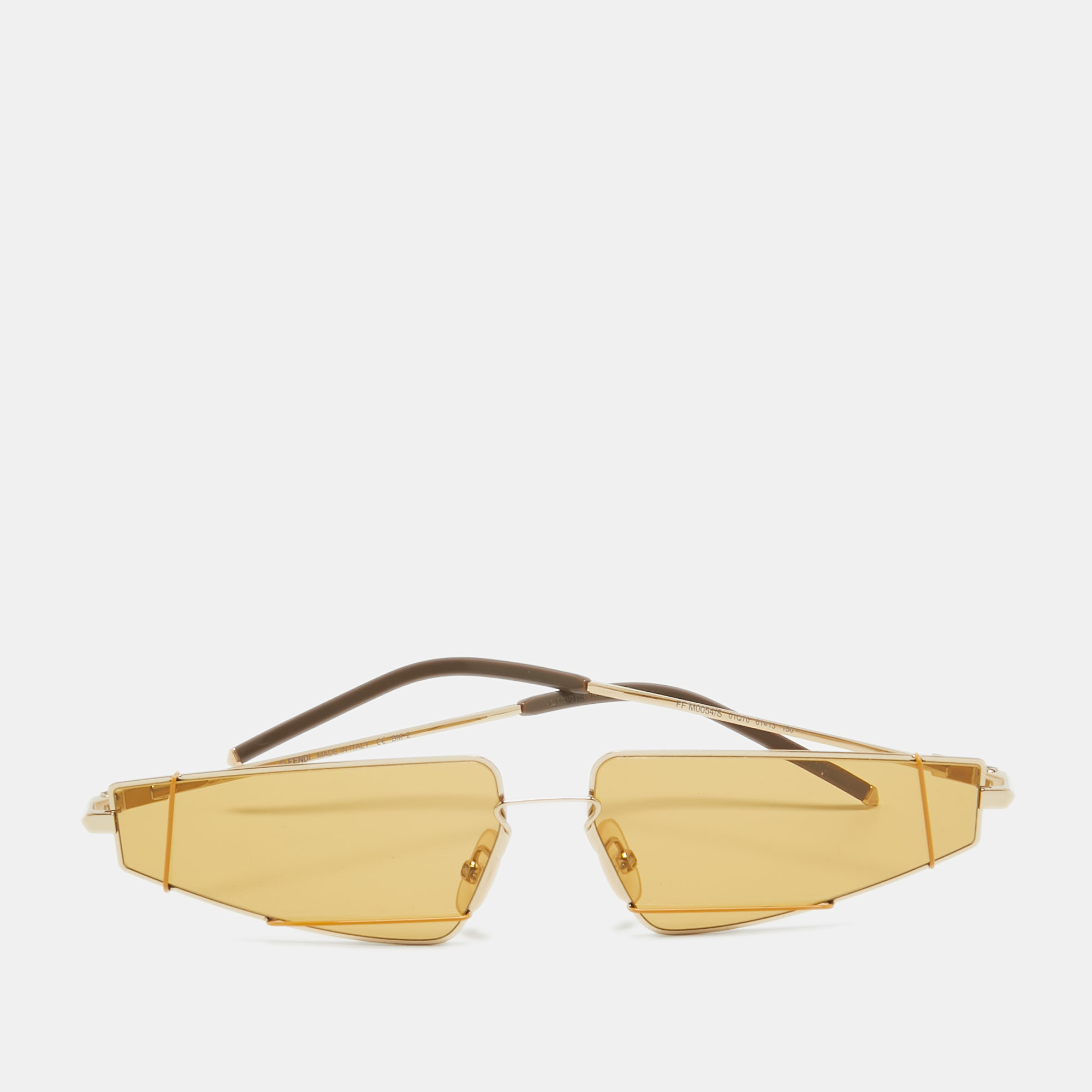 

Fendi Yellow FFM0054/S Geometric Sunglasses