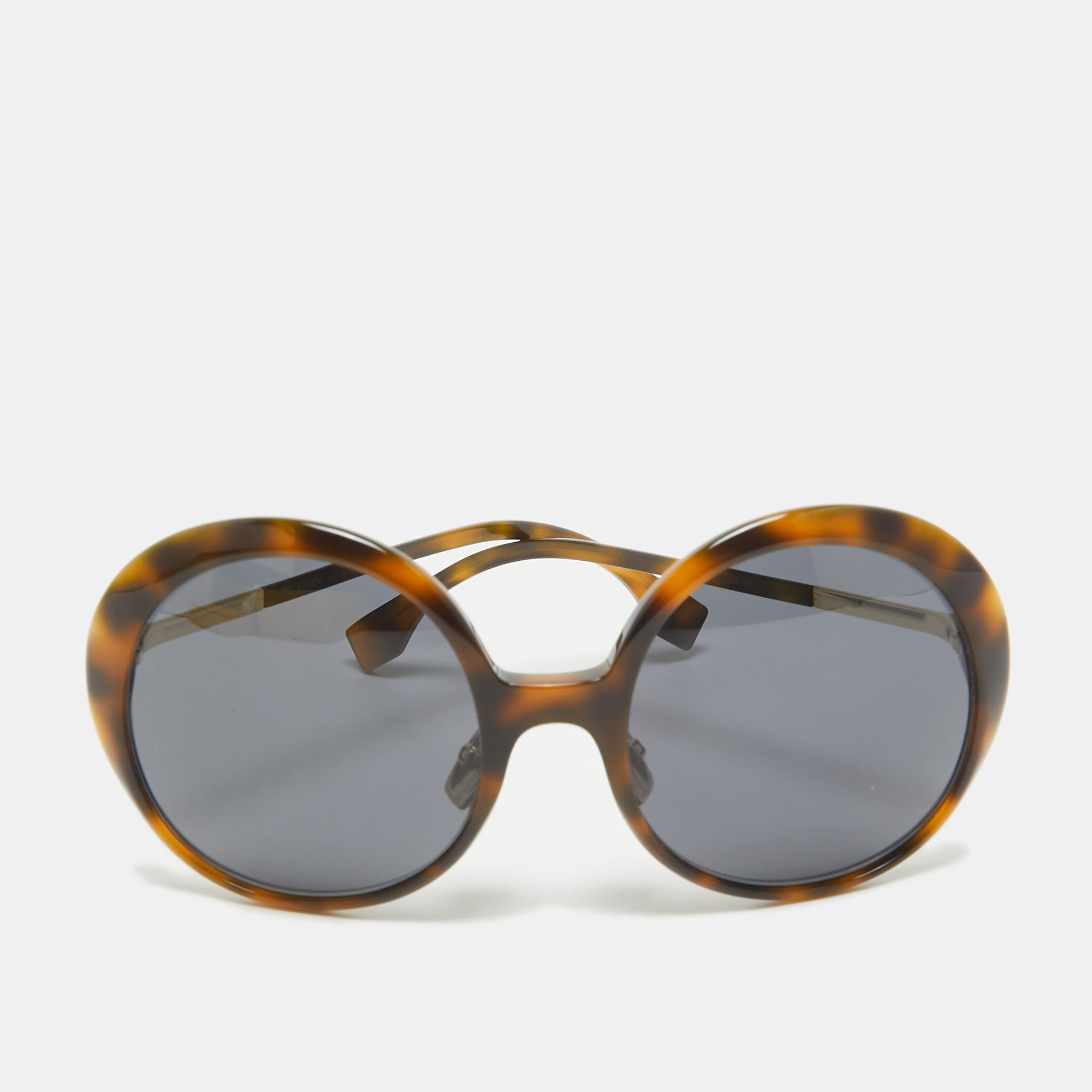 

Fendi Black/Brown Tortoise FF0430/S Round Sunglasses