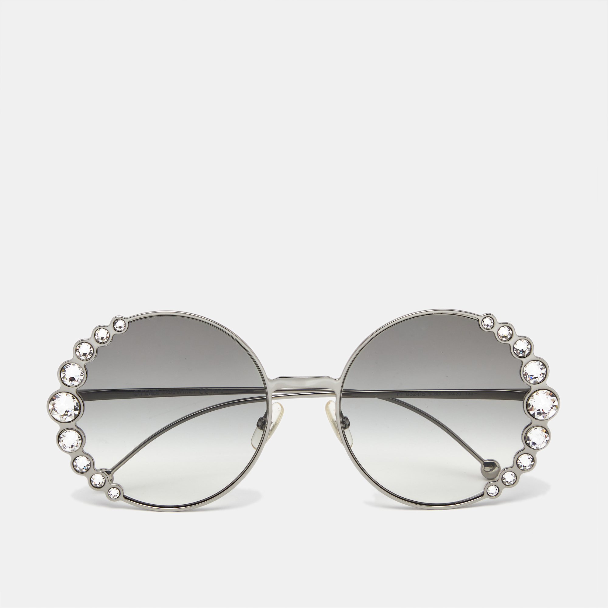 

Fendi Grey Gradient Crystals FF0259S Round Sunglasses