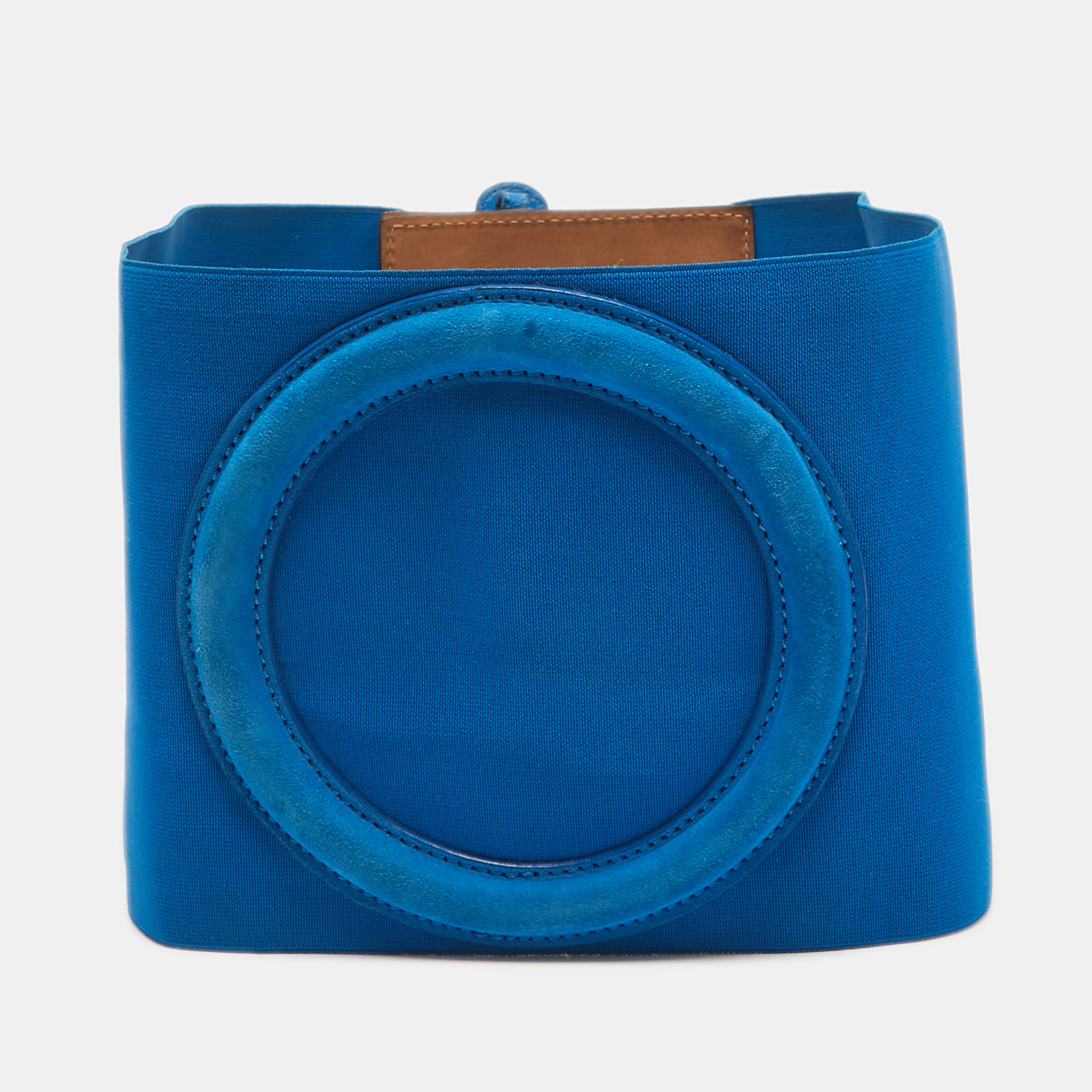 

Fendi Blue Elastic and Leather Waist Belt