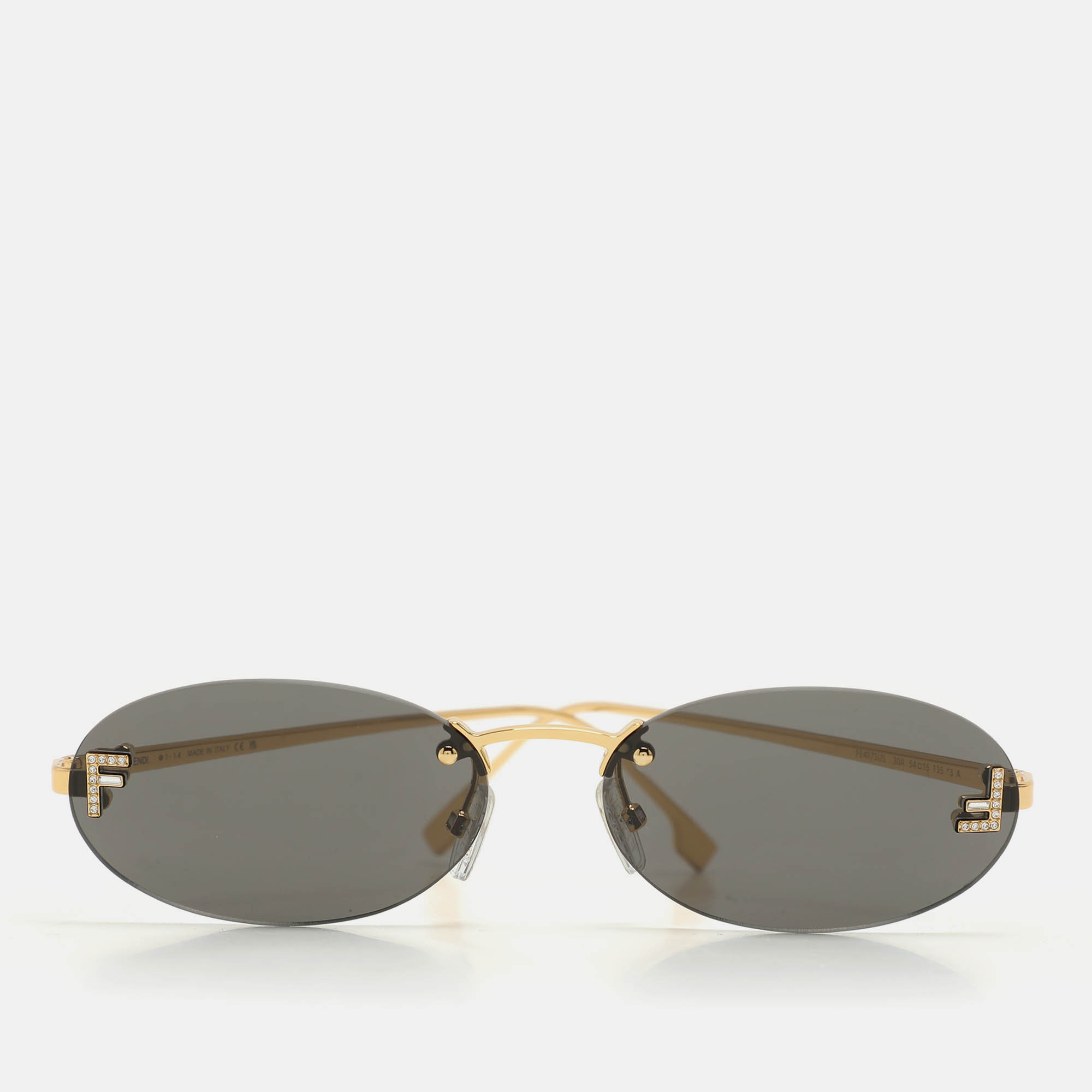 

Fendi Black/Gold FF4075US FF Crystals Oval Sunglasses