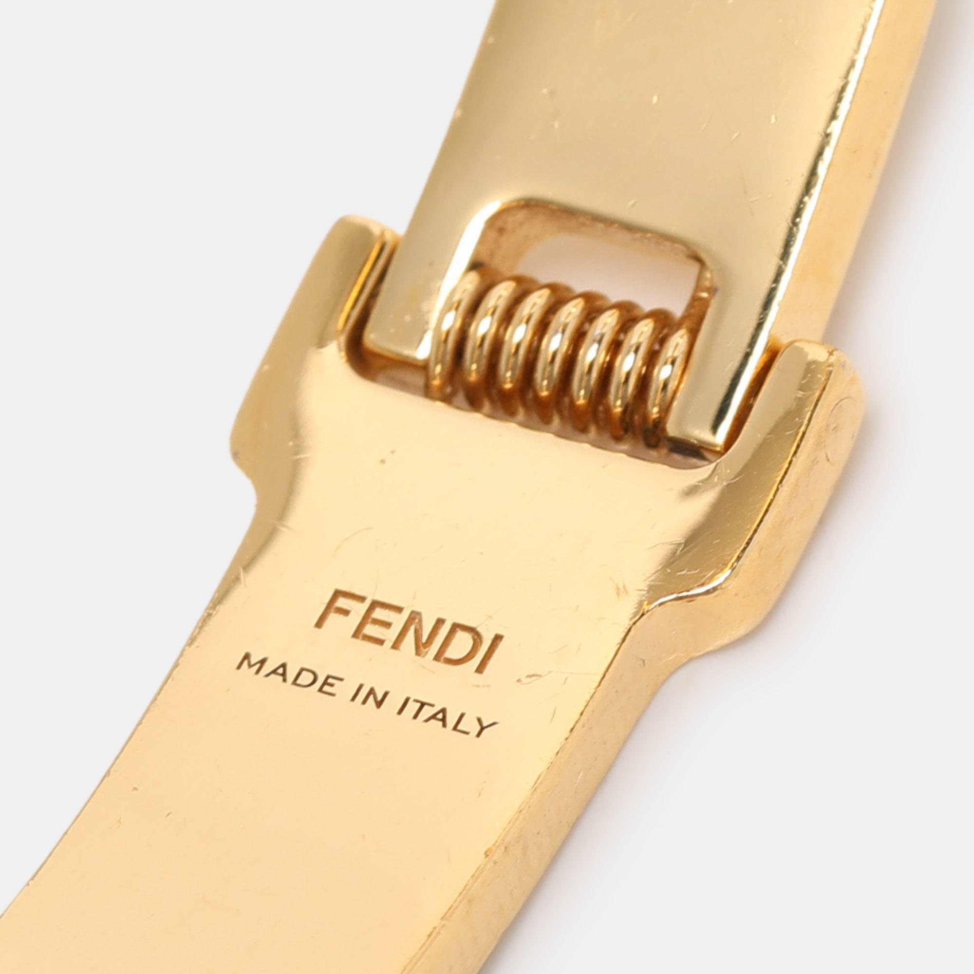 Fendi F is Fendi Bicolor Enamel Gold Tone Bracelet S 