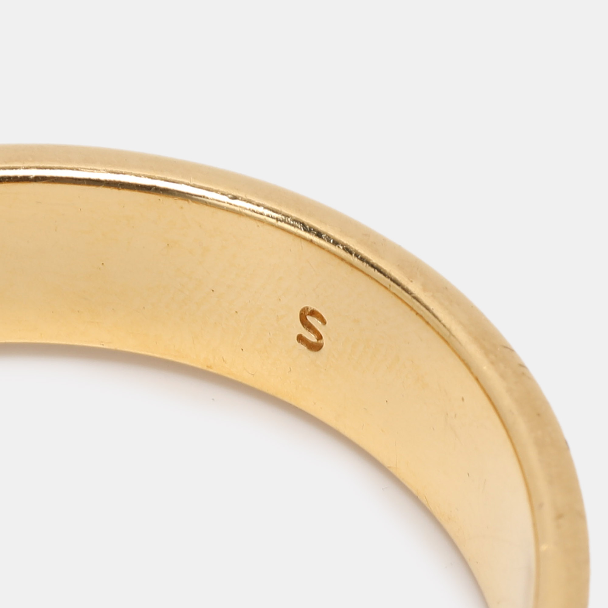 Fendi Fendista Two Tone Enamel Gold Tone Bracelet S 