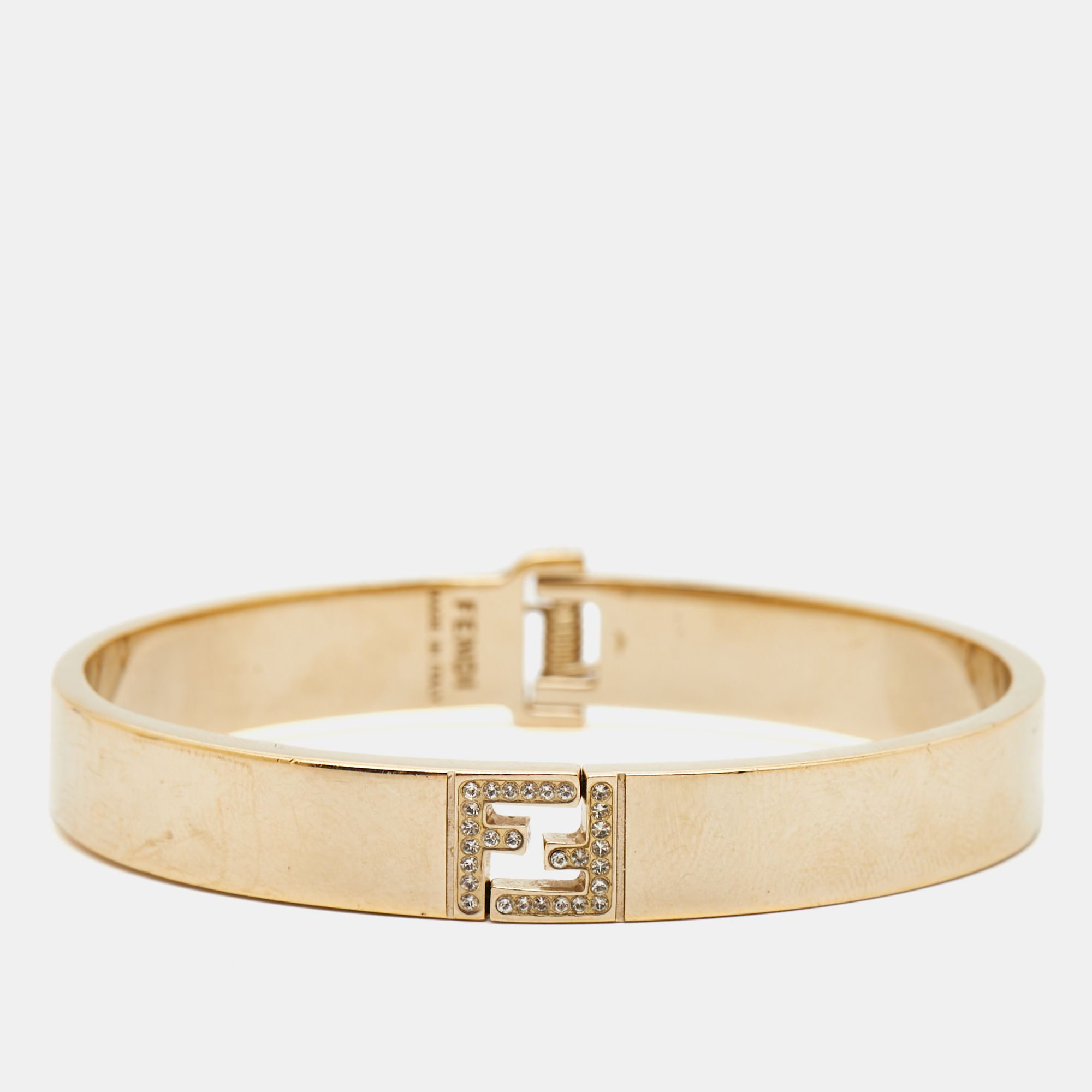 

Fendi Fendista Crystals Gold Tone Bracelet