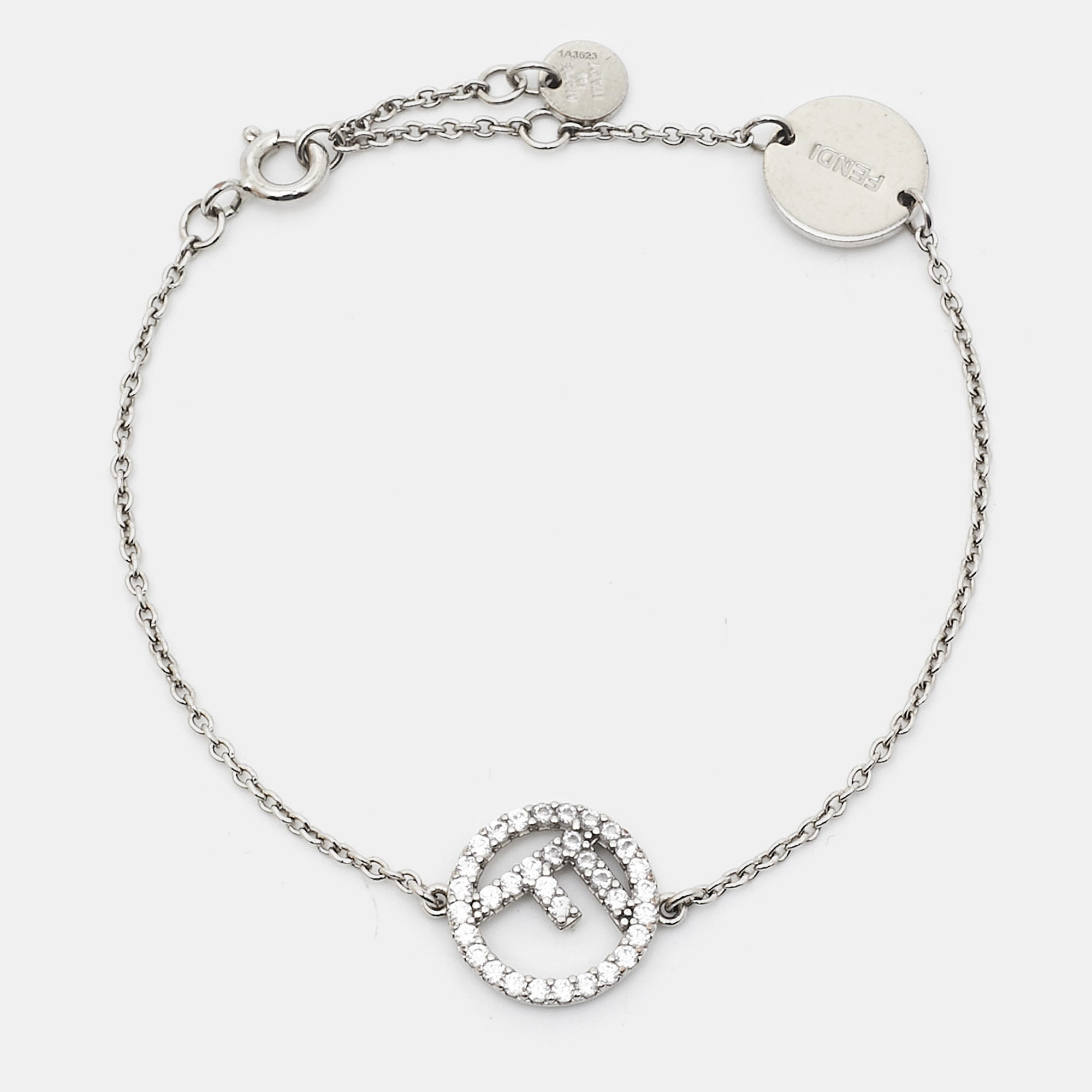 

Fendi F is Fendi Crystals Silver Tone Bracelet