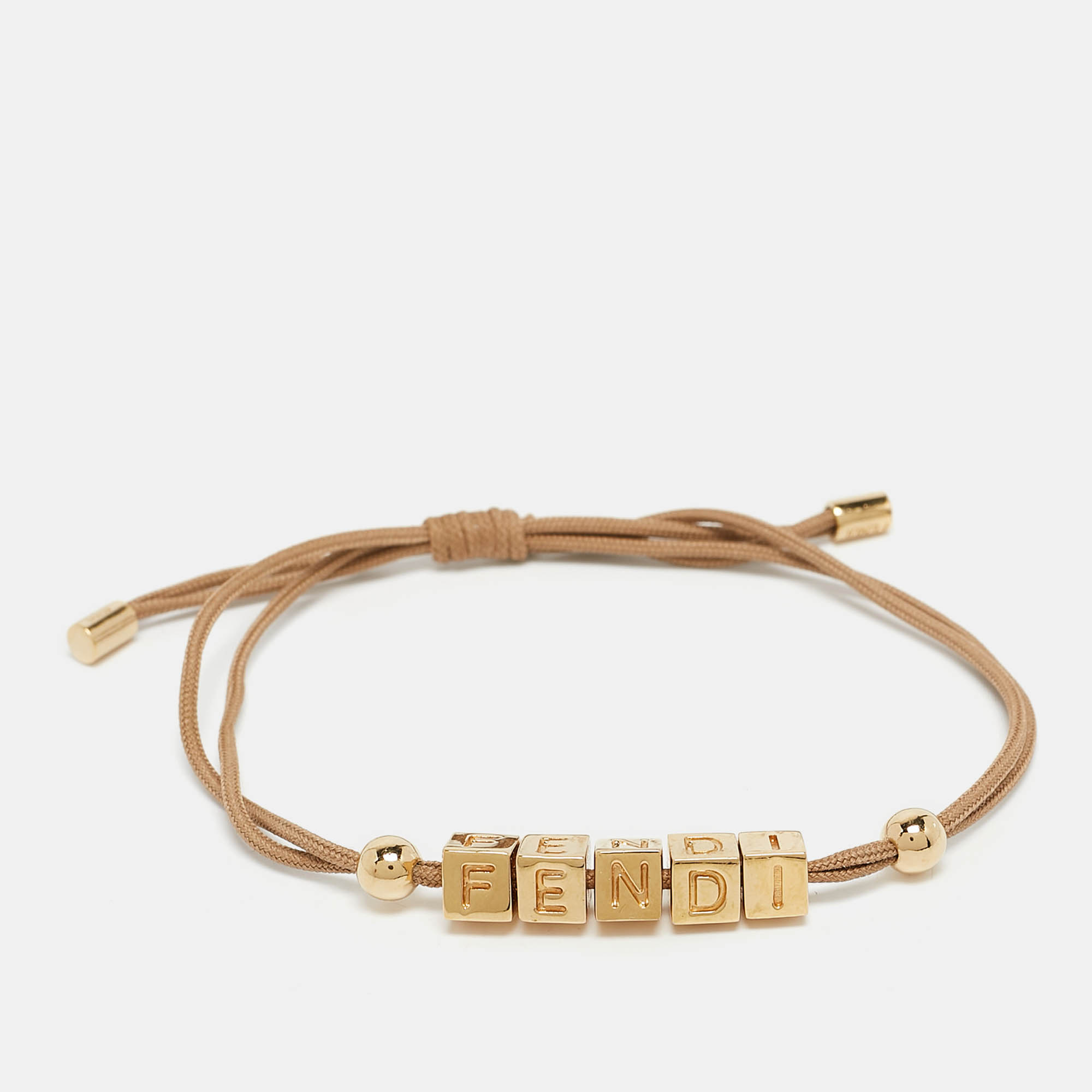 

Fendi Graphy Gold Tone Cord Bracelet