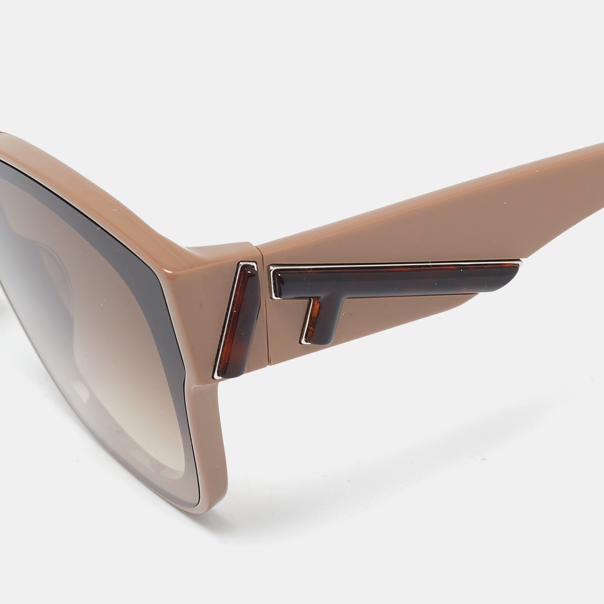 Fendi Brown Gradient 40098I Square Sunglasses 