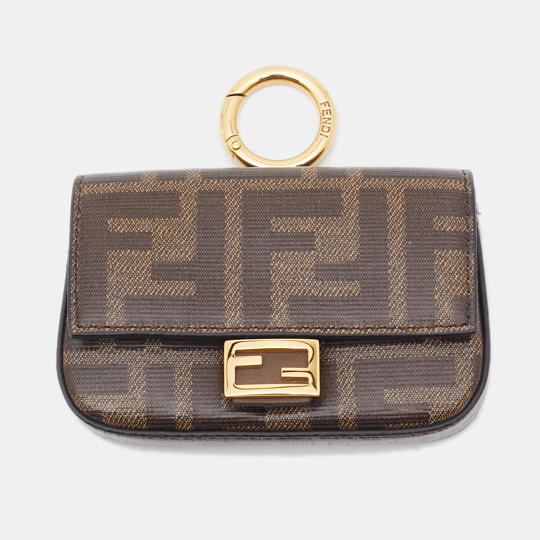 

Fendi Tobacco Zucca Coated Canvas Nano Baguette Charm Bag, Brown