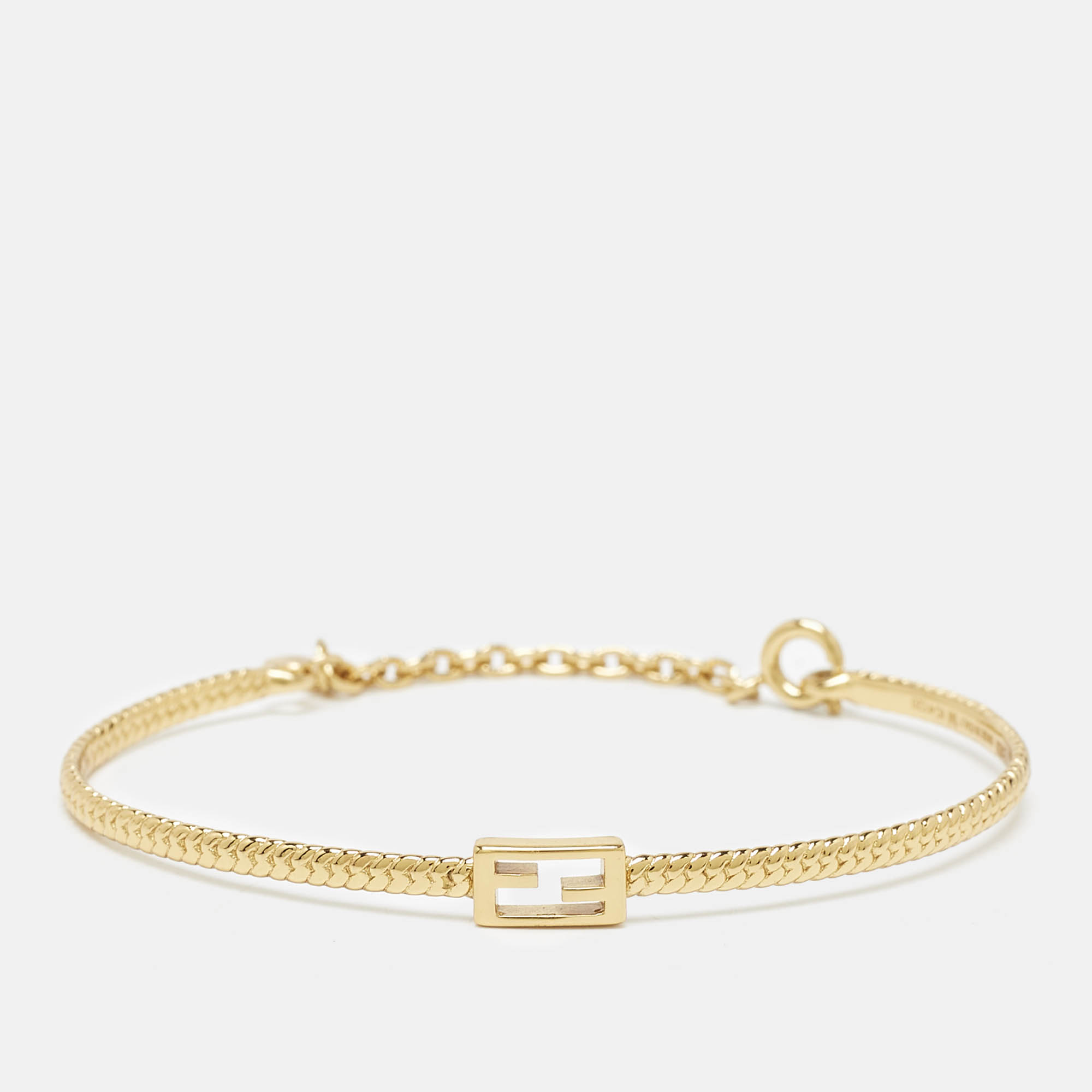 

Fendi Baguette Gold Tone Bracelet