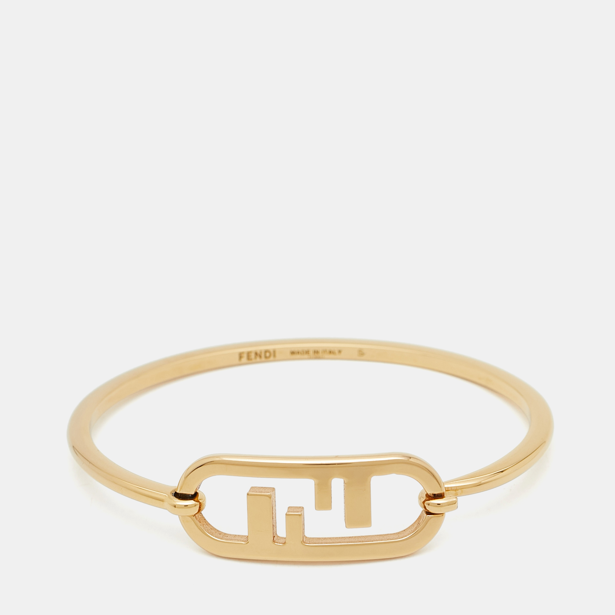 

Fendi O'Lock Gold Tone Bracelet