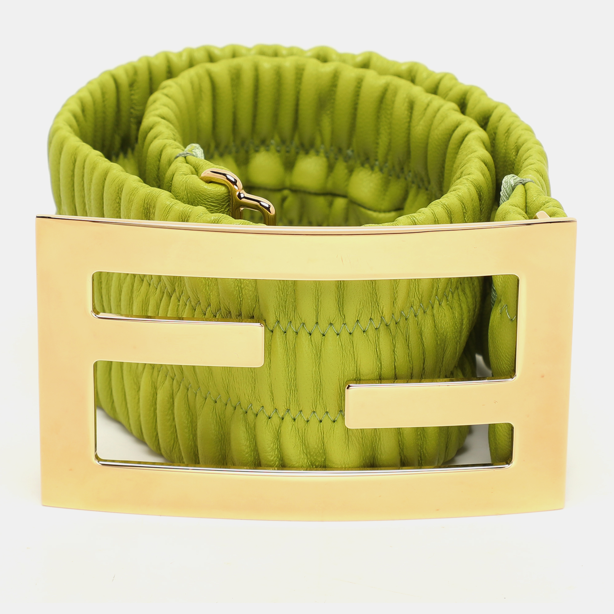 

Fendi x Skims Green Leather Wide Waist Belt