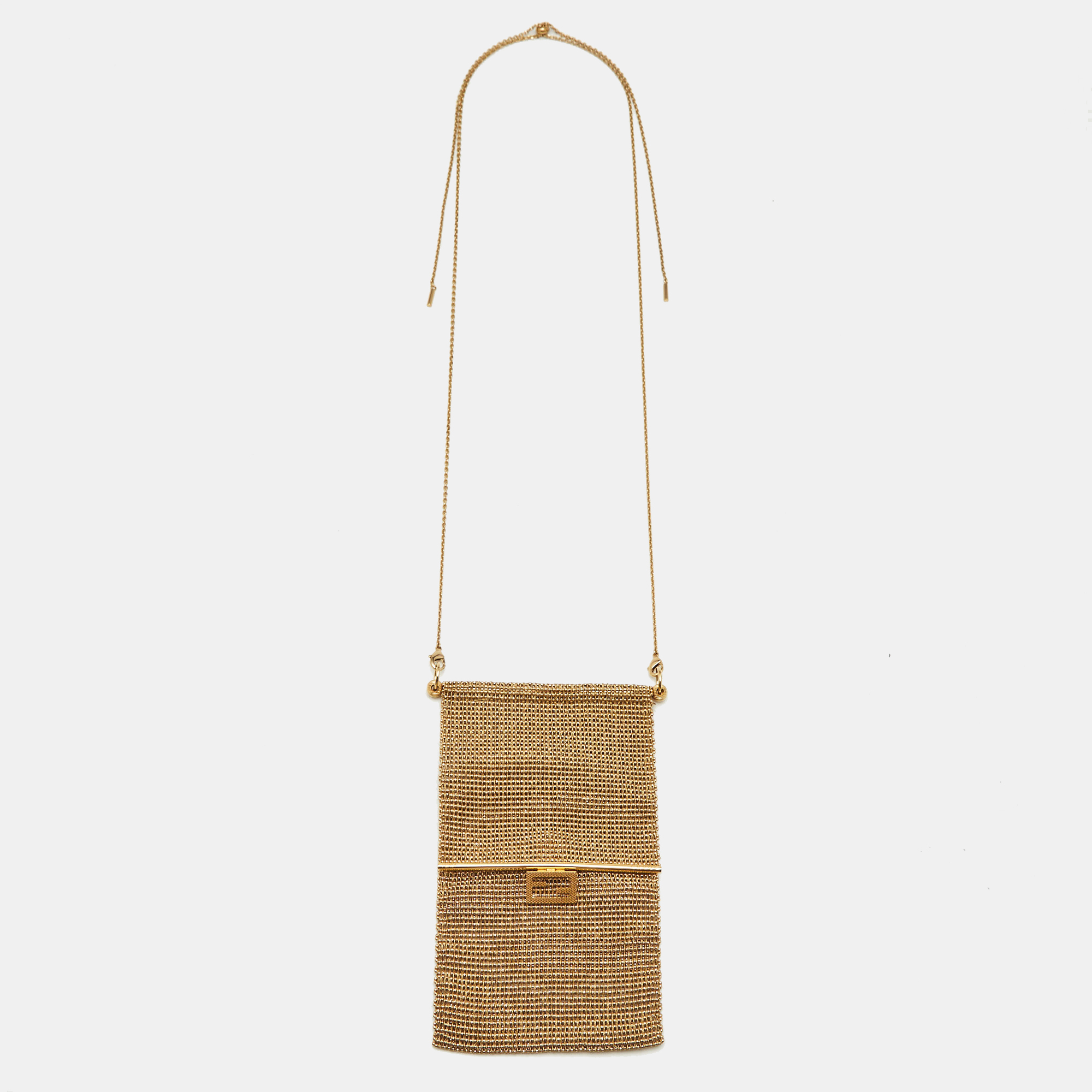 

Fendi x Chaos Gold Tone Metal iPhone Case