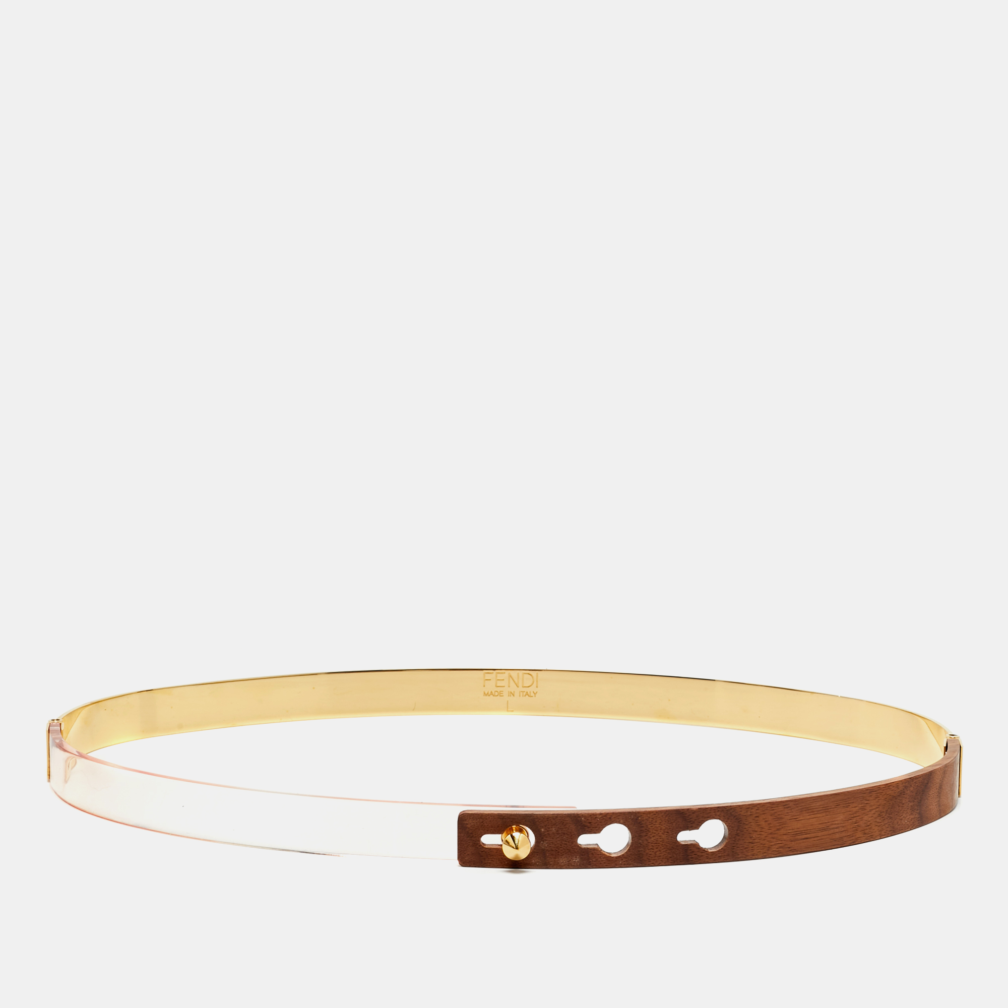 

Fendi Multicolor Plastic and Wood Waist Belt