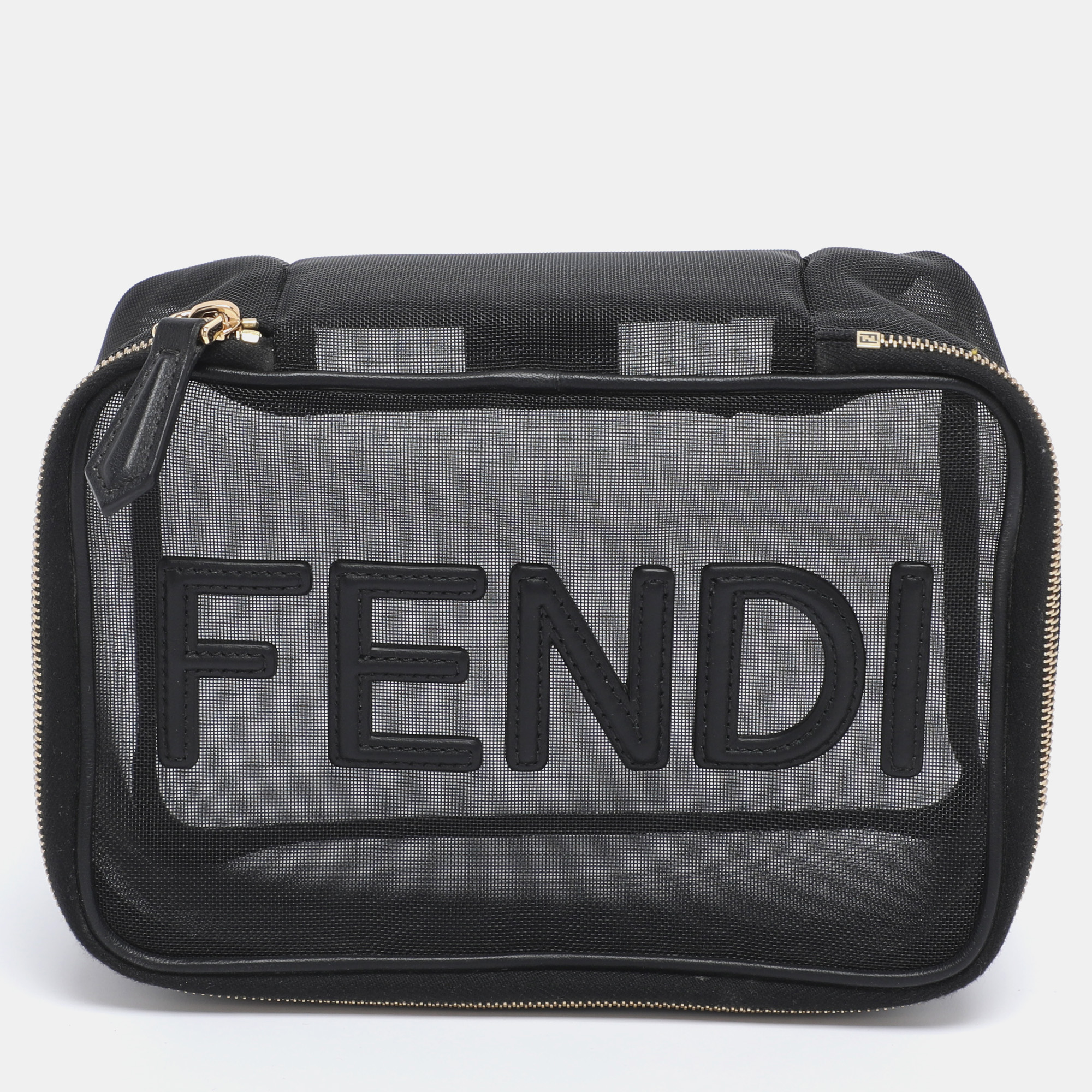 

Fendi Black Mesh Logo Cosmetic Case