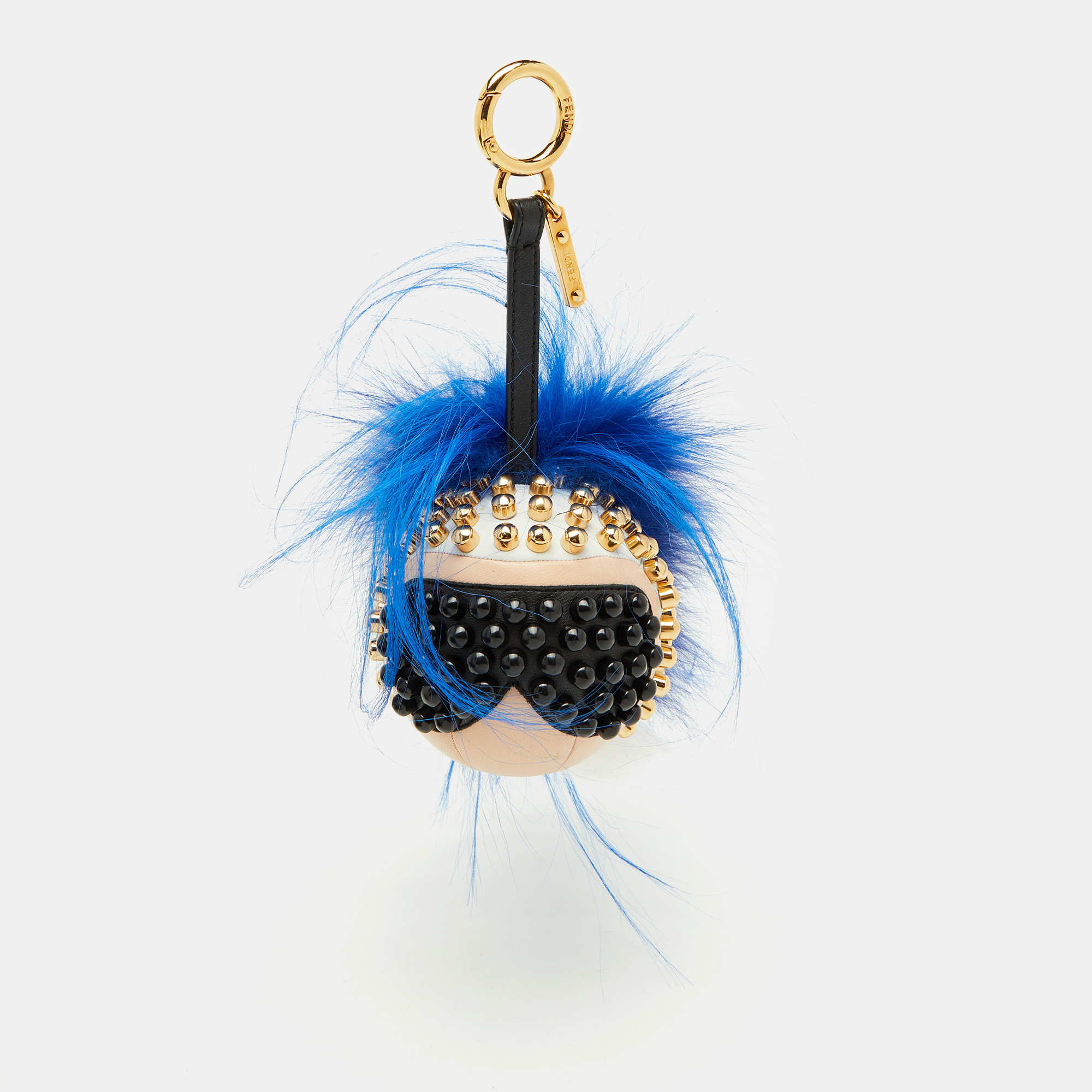 

Fendi Tri Color Fur and Leather Karlito Bag Charm, Multicolor