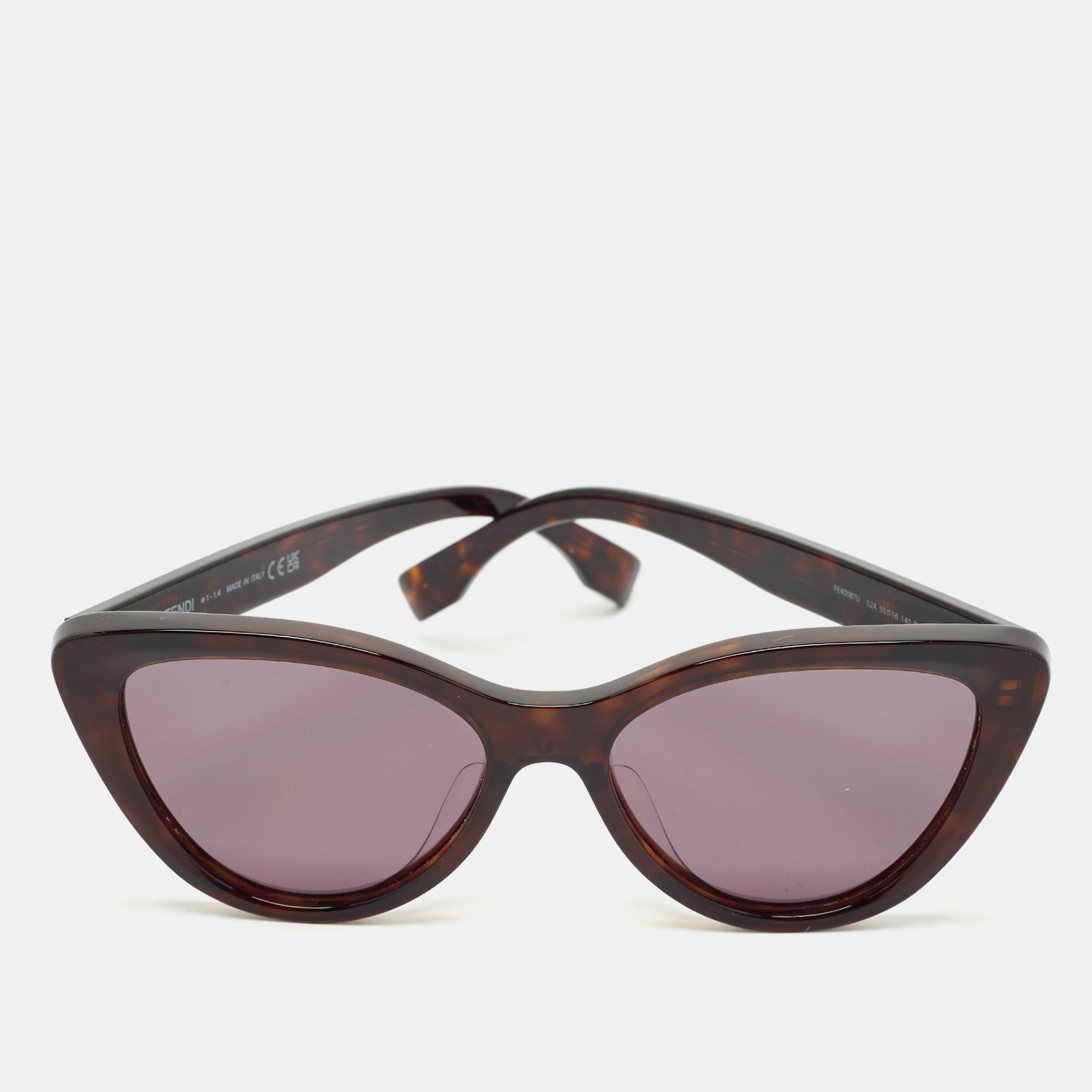 

Fendi Dark Brown/Black FE40087U Cat Eye Sunglasses