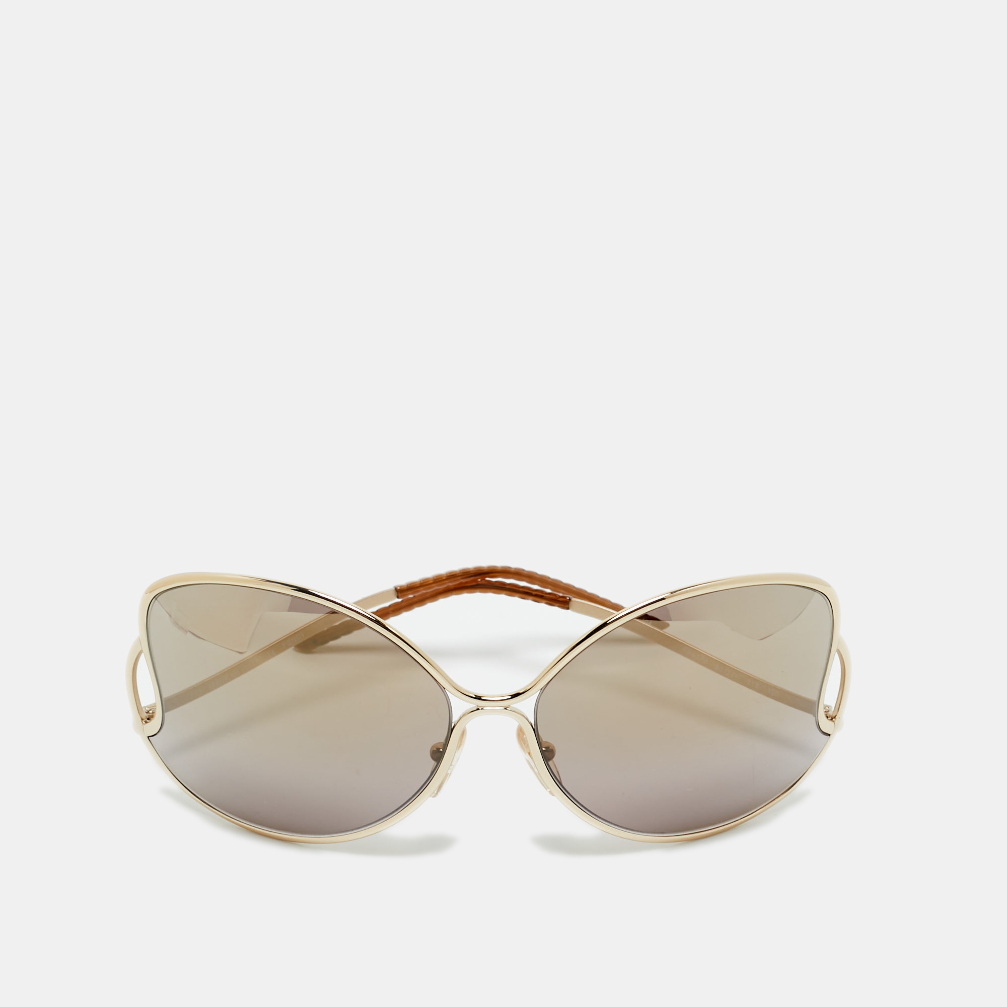 

Fendi Brown/Gold Tone FS5178 Oversized Sunglasses