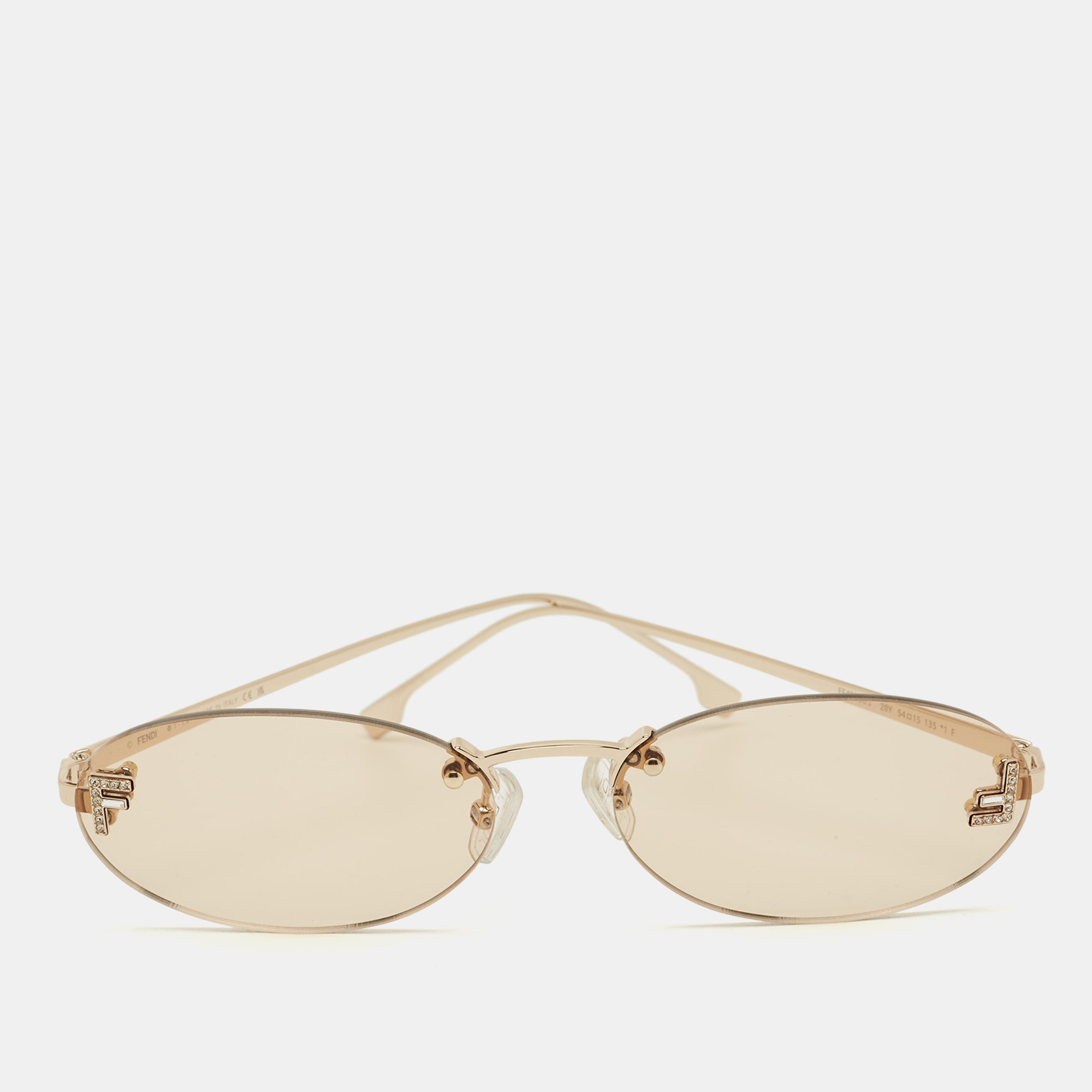 

Fendi Gold FE075US Crystals Oval Sunglasses