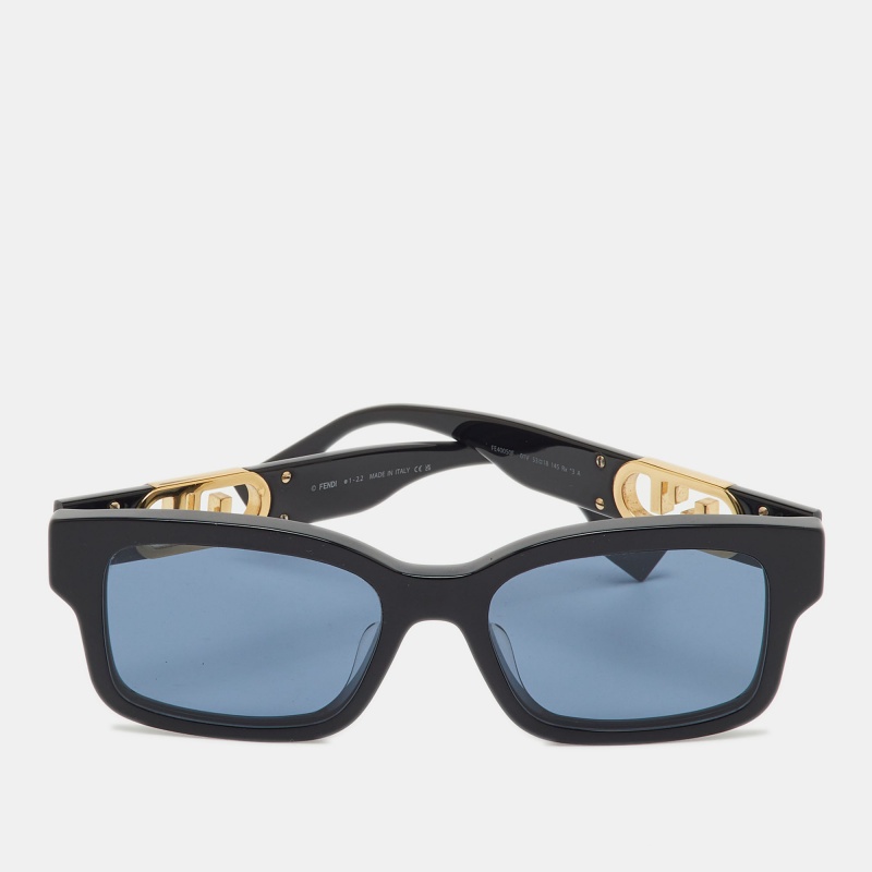 

Fendi Black FF 40050F Logo Square Sunglasses