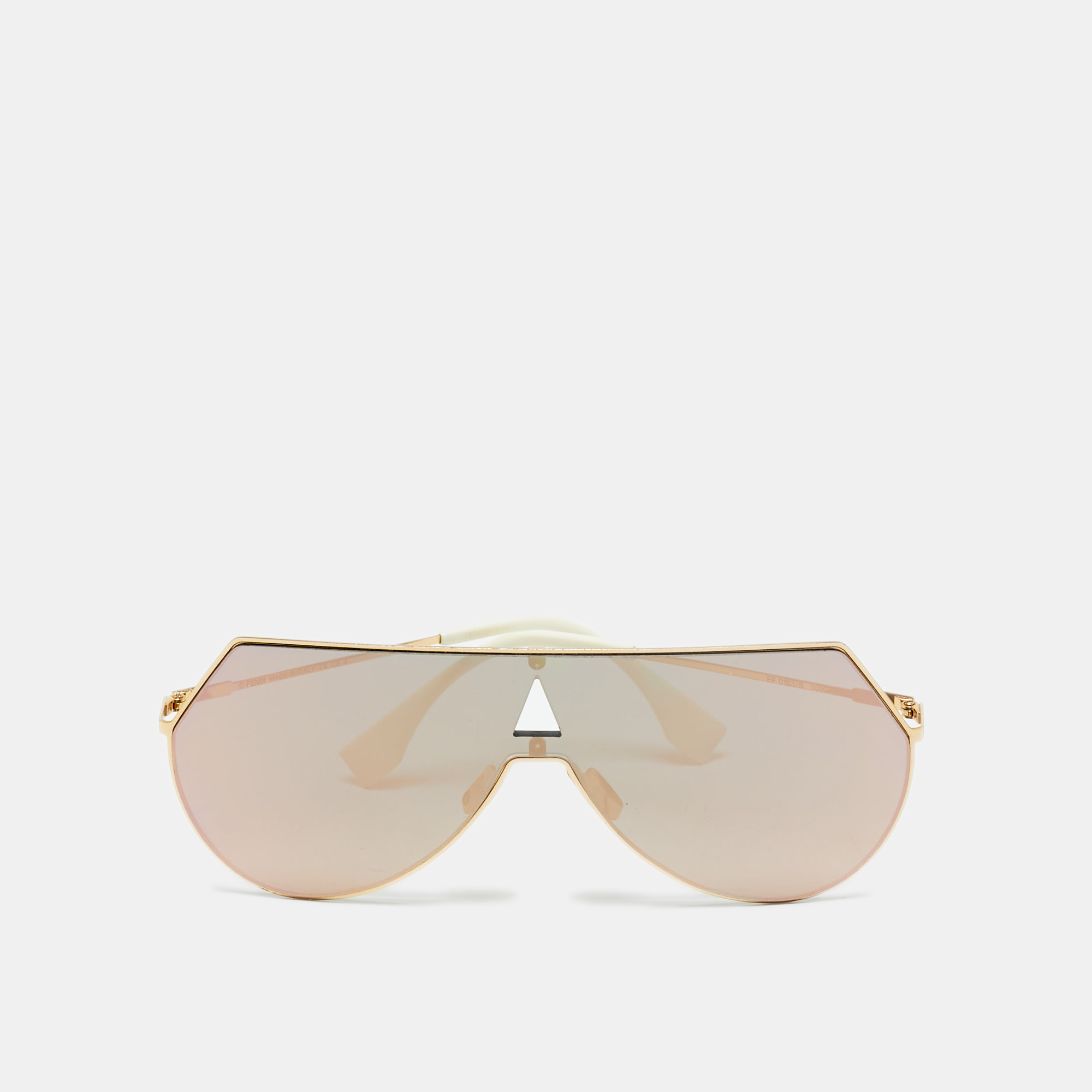 

Fendi Gold/White Mirrored FF0193/S Shield Sunglasses