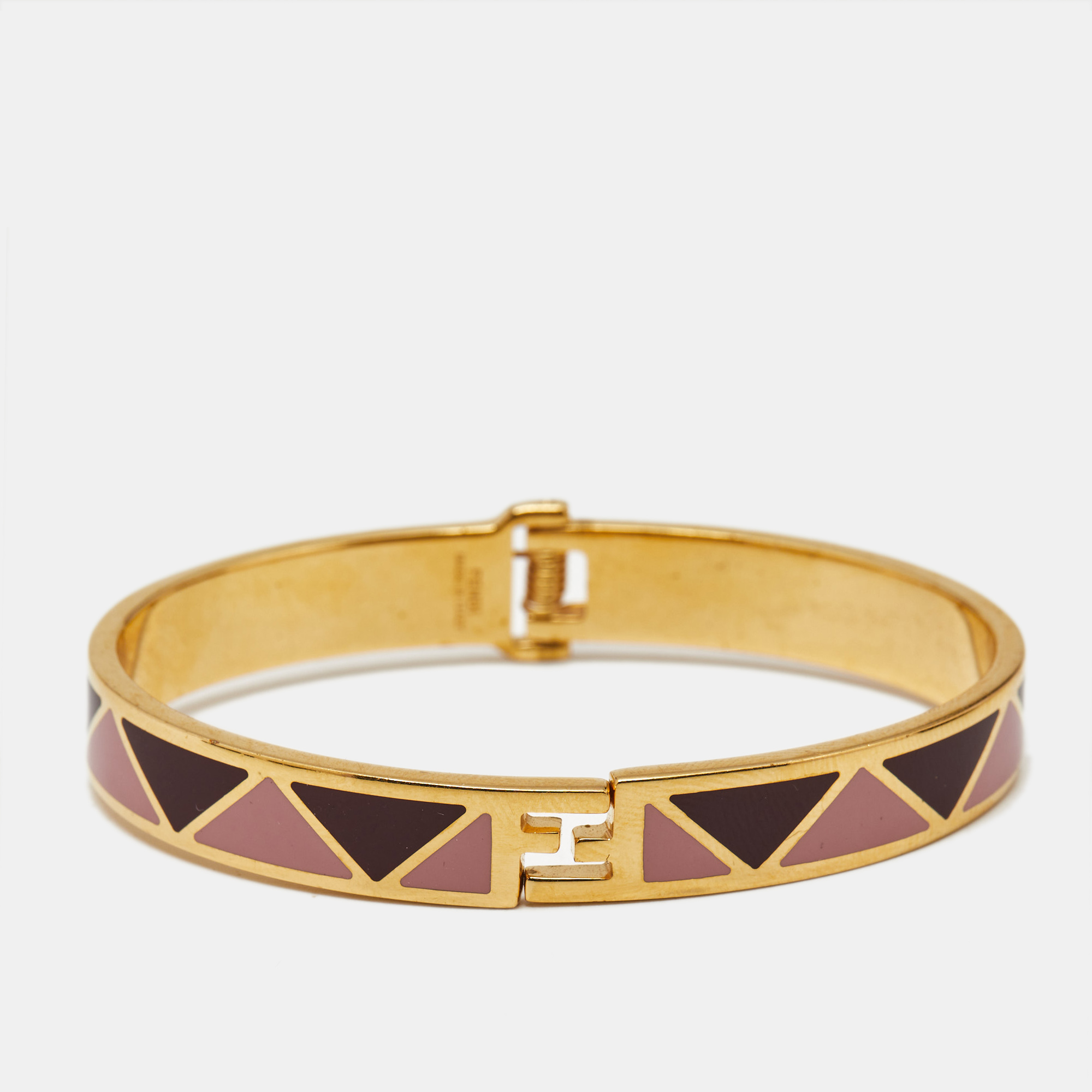 

Fendi FF Enamel Gold Tone Bracelet