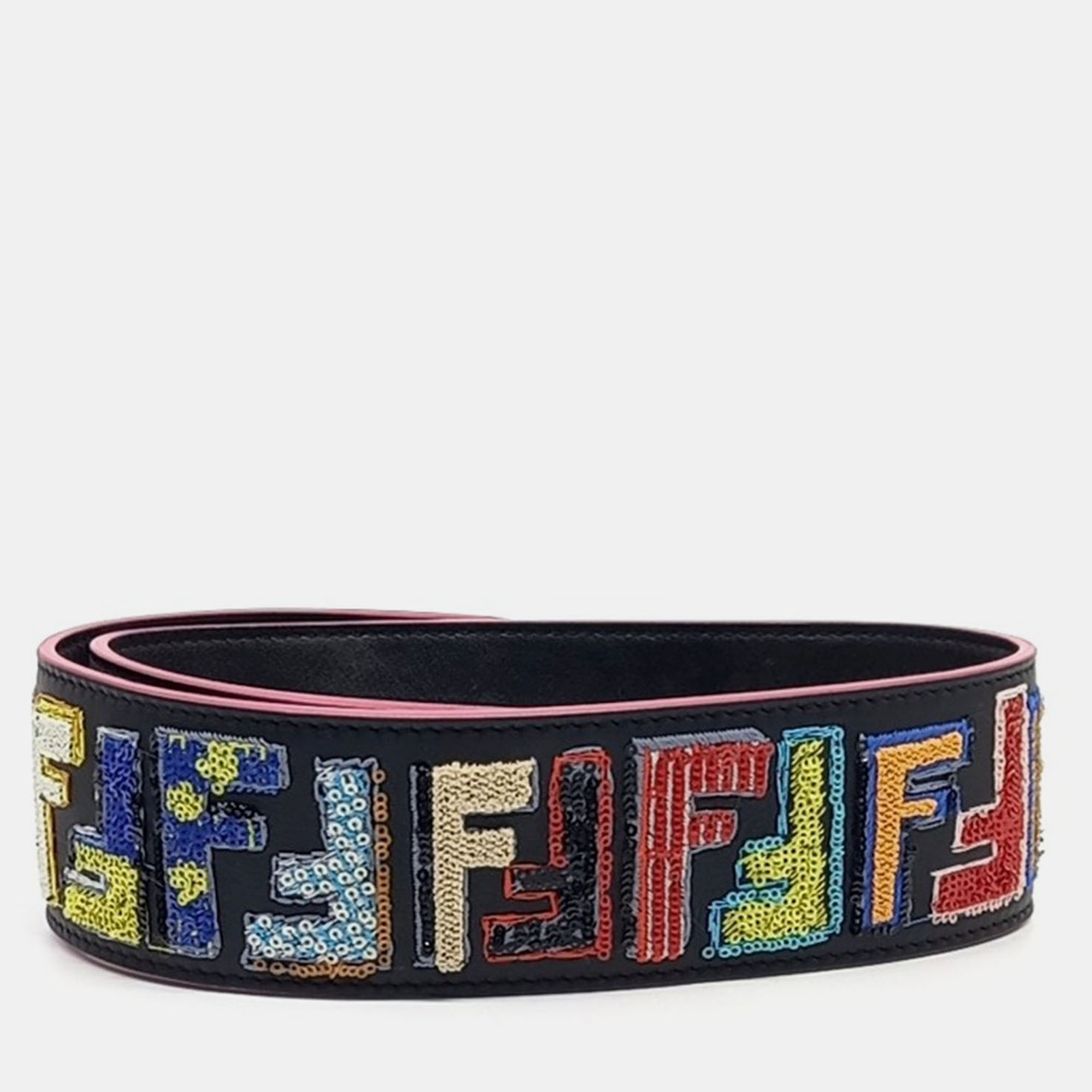 

Fendi Canvas Leather Multicolor Strap You