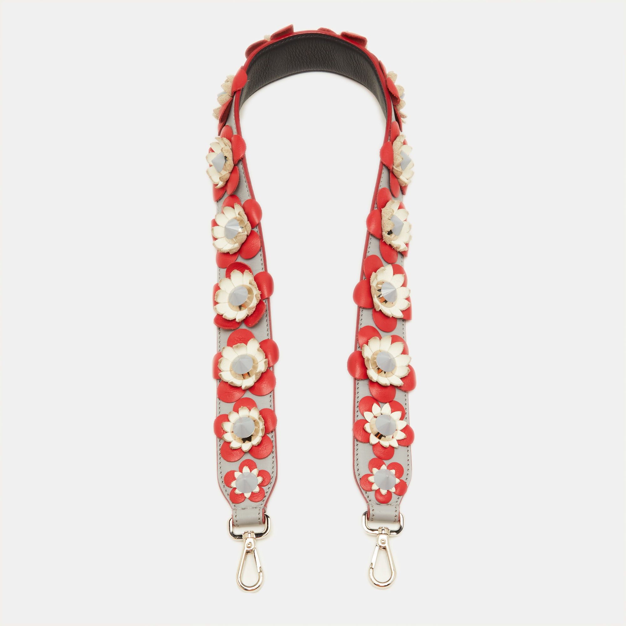 

Fendi Multicolor Floral Applique Leather Shoulder Bag Strap