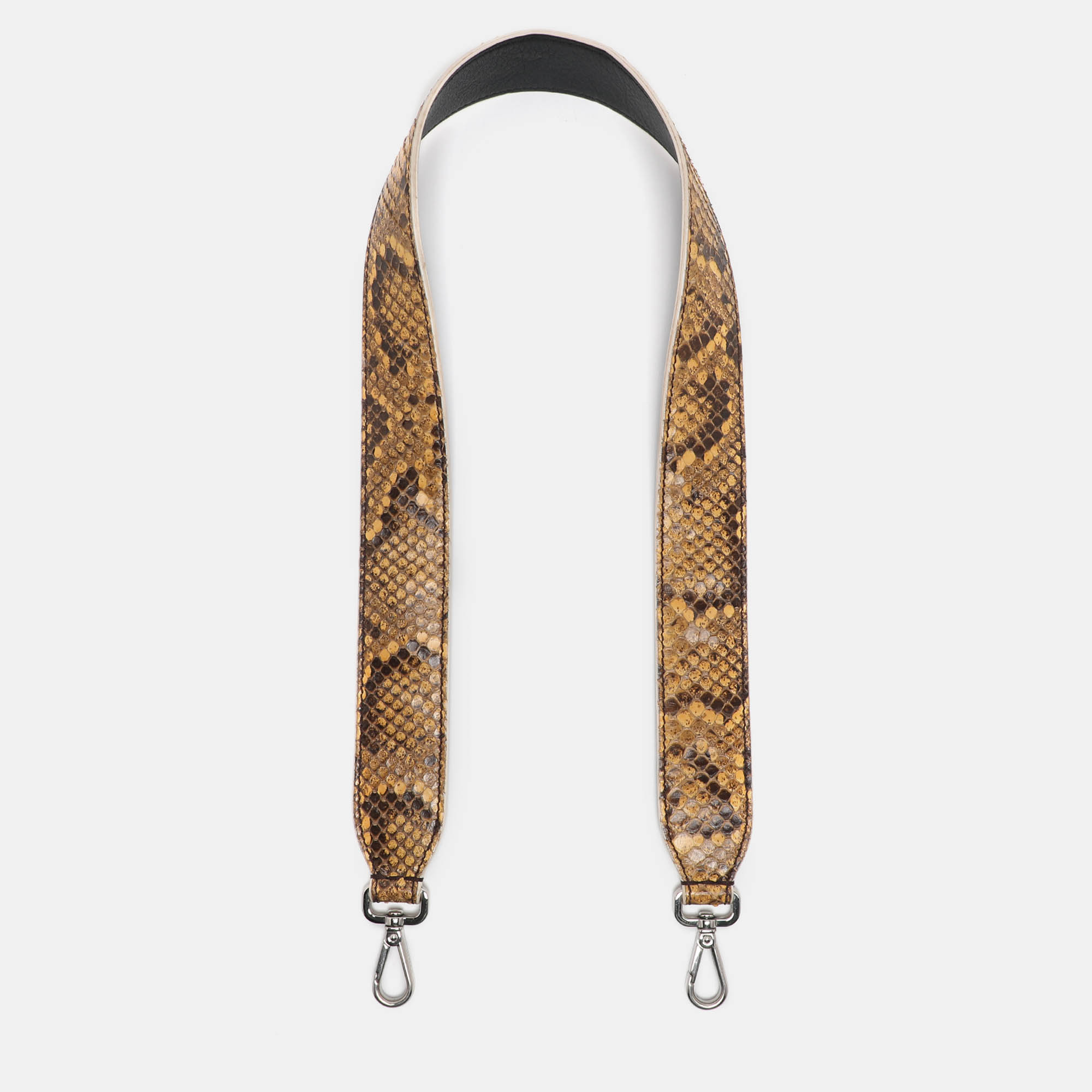 

Fendi Strap You Bag Shoulder Strap Yellow Python Leather