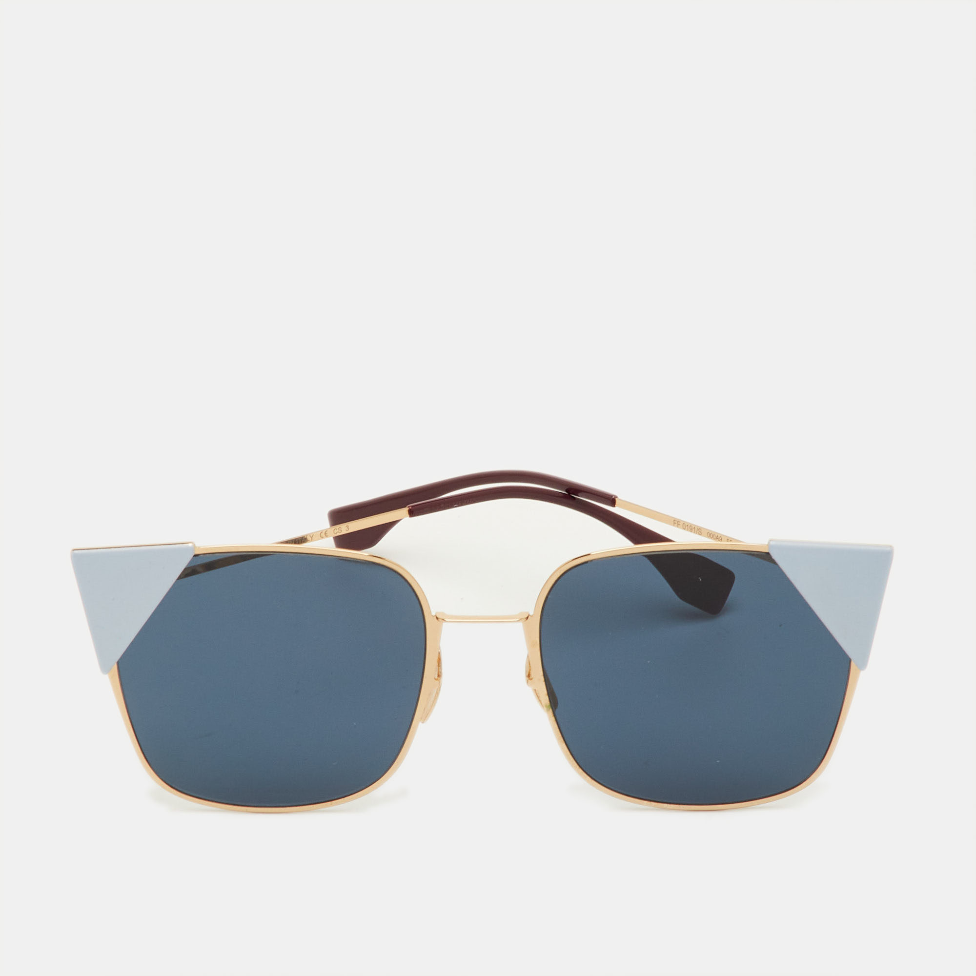 

Fendi Blue/Gold Tone FF0191S Cat Eye Sunglasses
