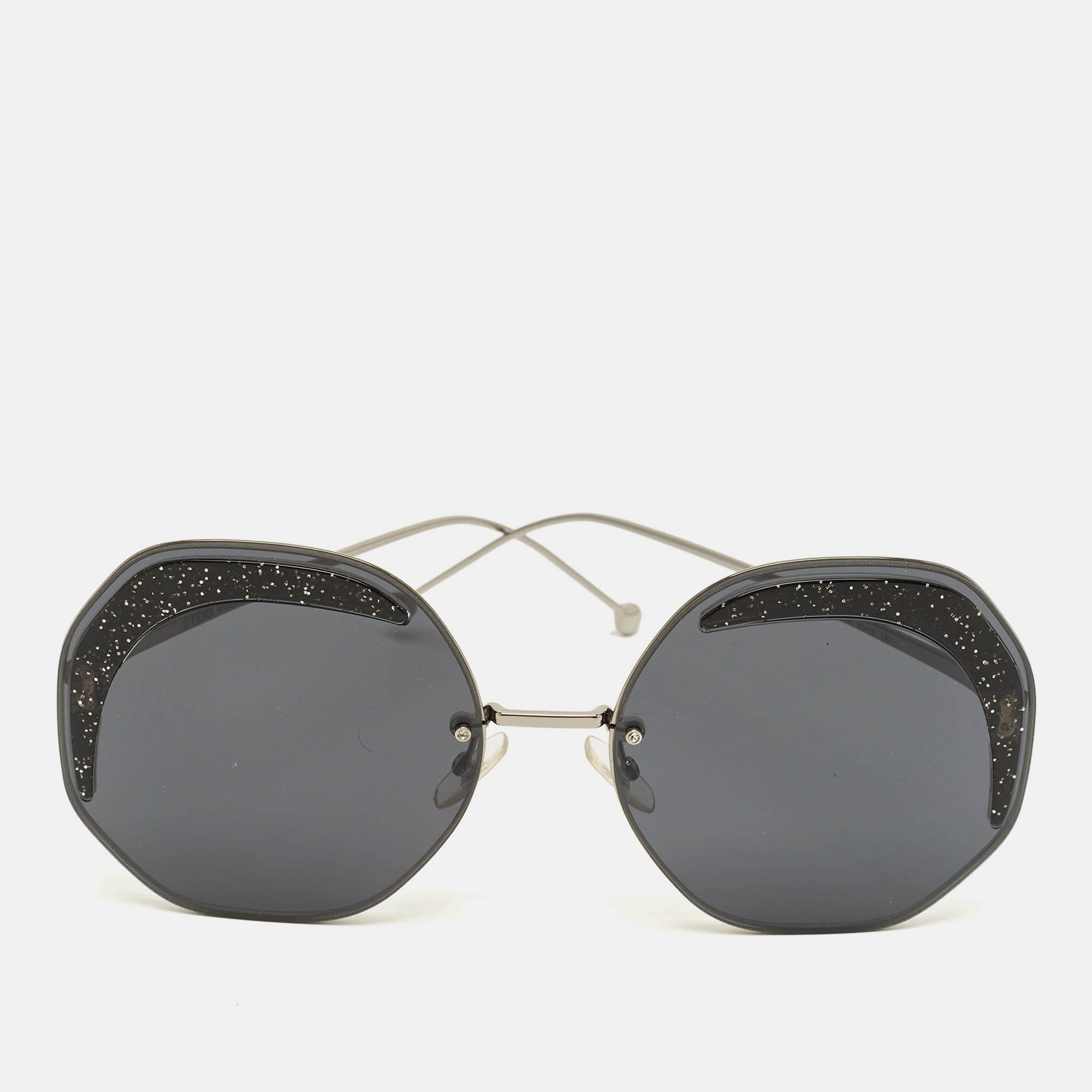 

Fendi Black FF 0358/S Rimless Round Sunglasses