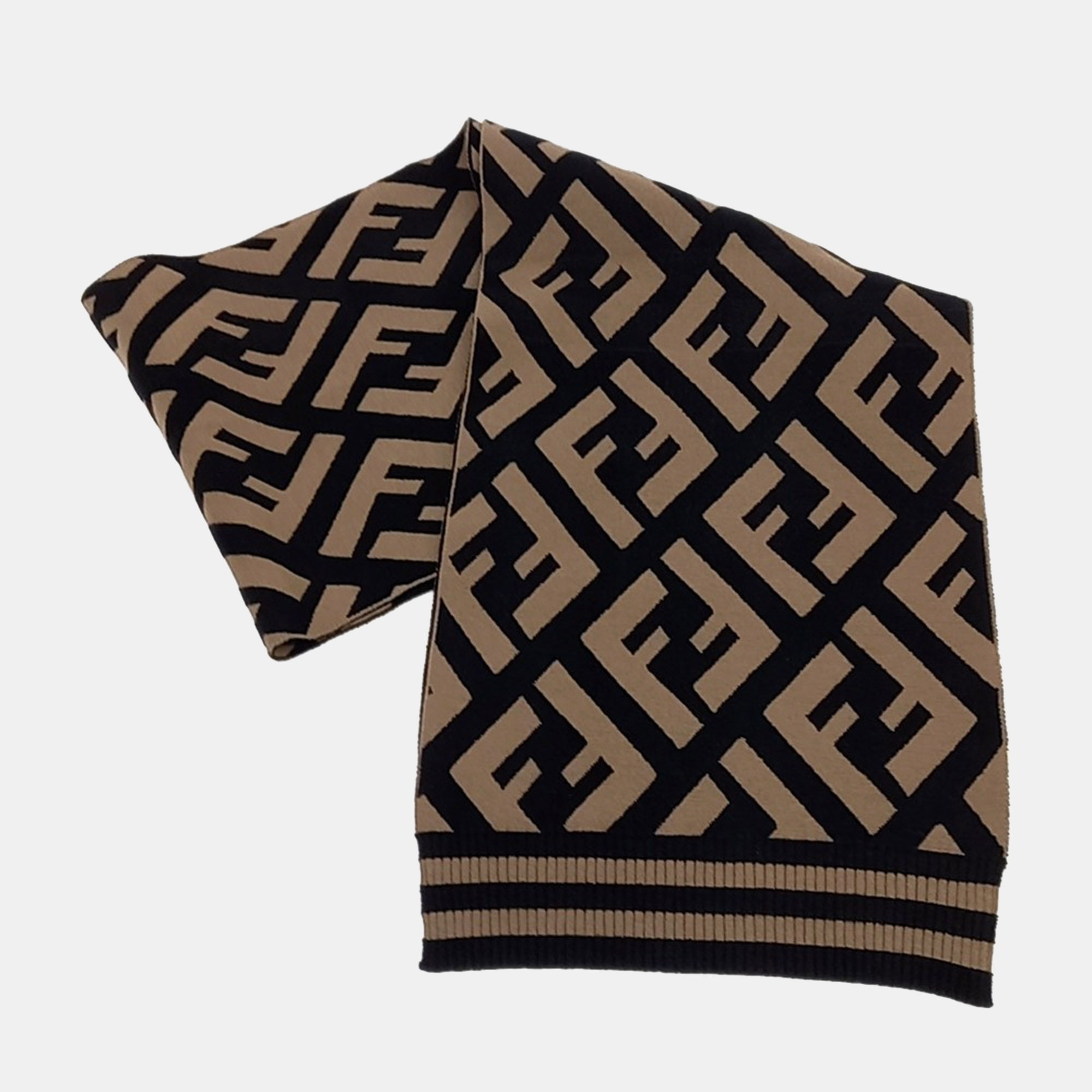 

Fendi Black Brown Muffler