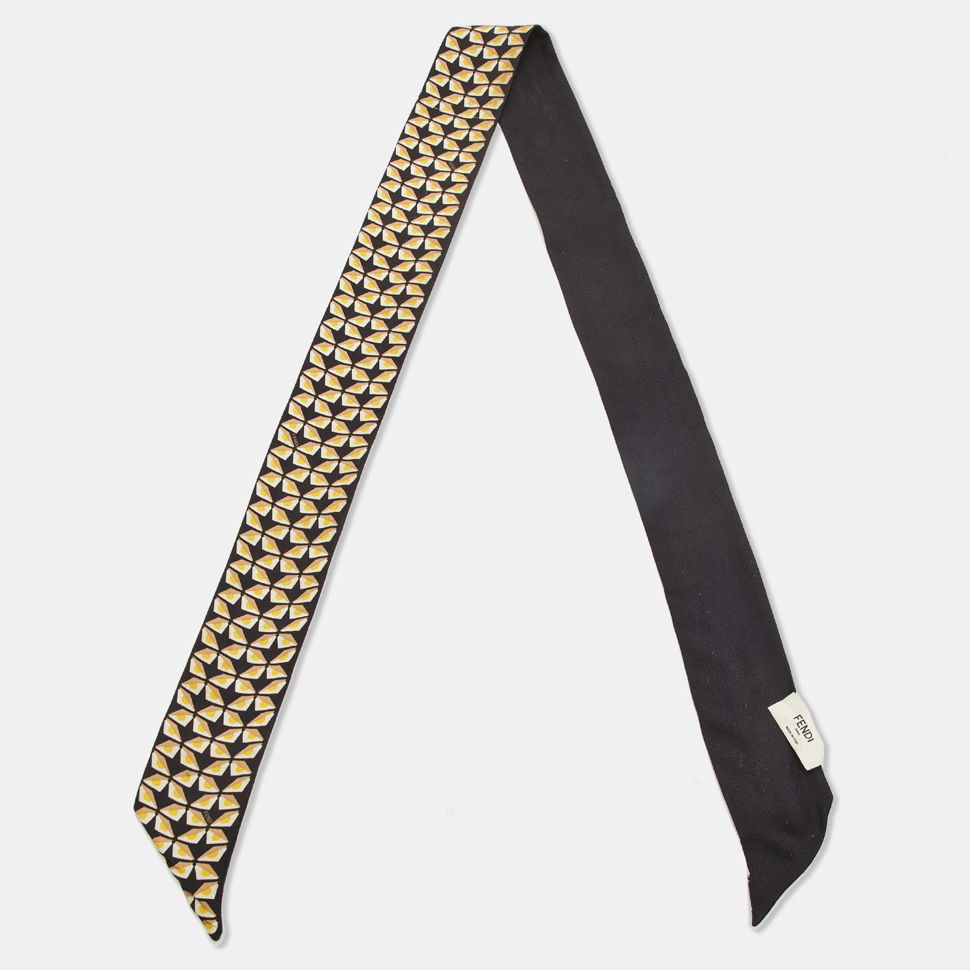 

Fendi Multicolor Printed Silk Bandeau Scarf