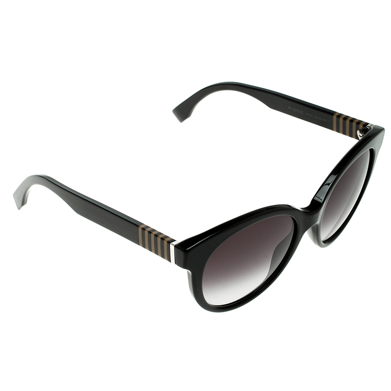 نظارة شمسية فندي عين قطة FF0013/S متدرجة سوداء/ سوداء