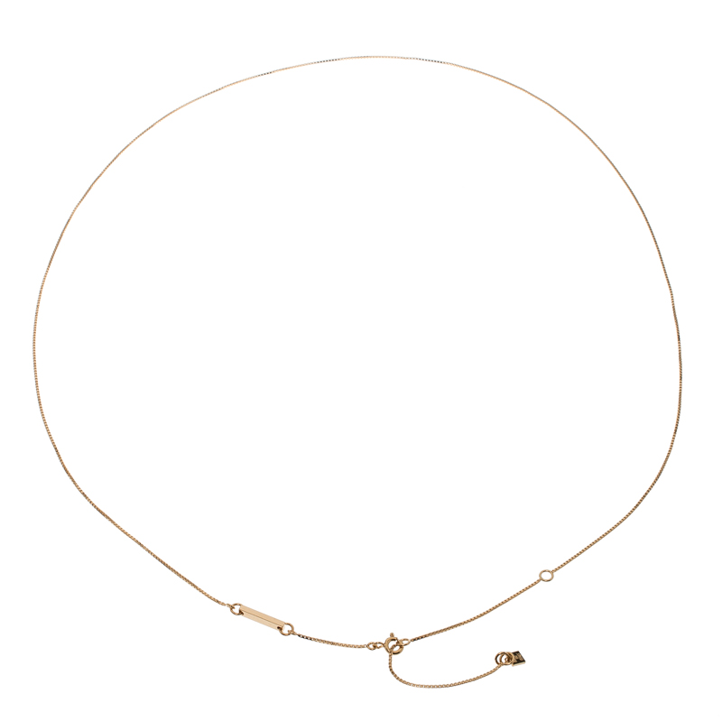 

Fendi Gold Tone Long Chain Necklace