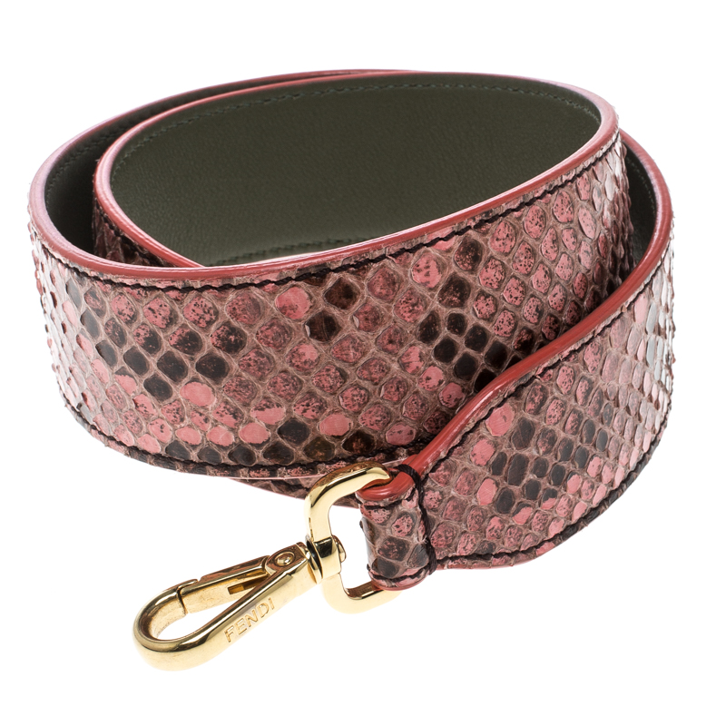 

Fendi Pink Snake Skin Interchangeable Shoulder Strap