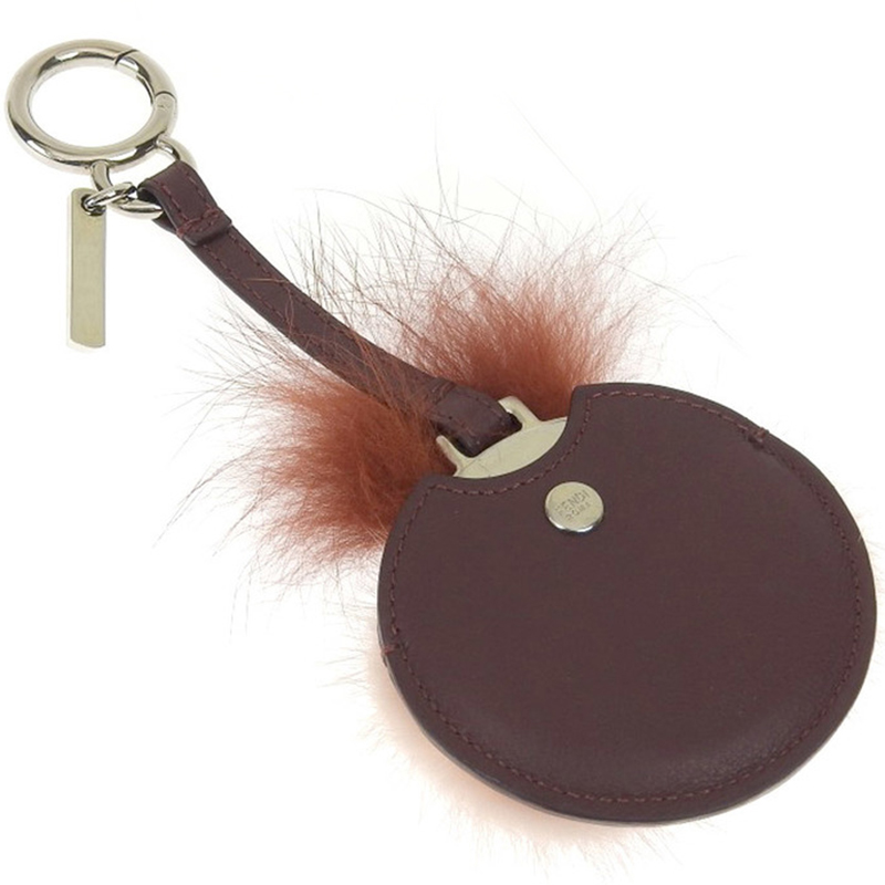 

Fendi Brown/Pink Fur and Leather Monster Bag Charm and Key Holder