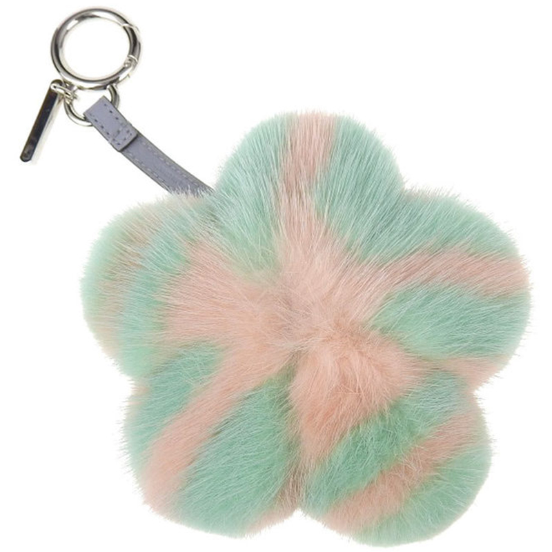 

Fendi Multicolor Mink Fur Flower Bag Charm and Key Holder